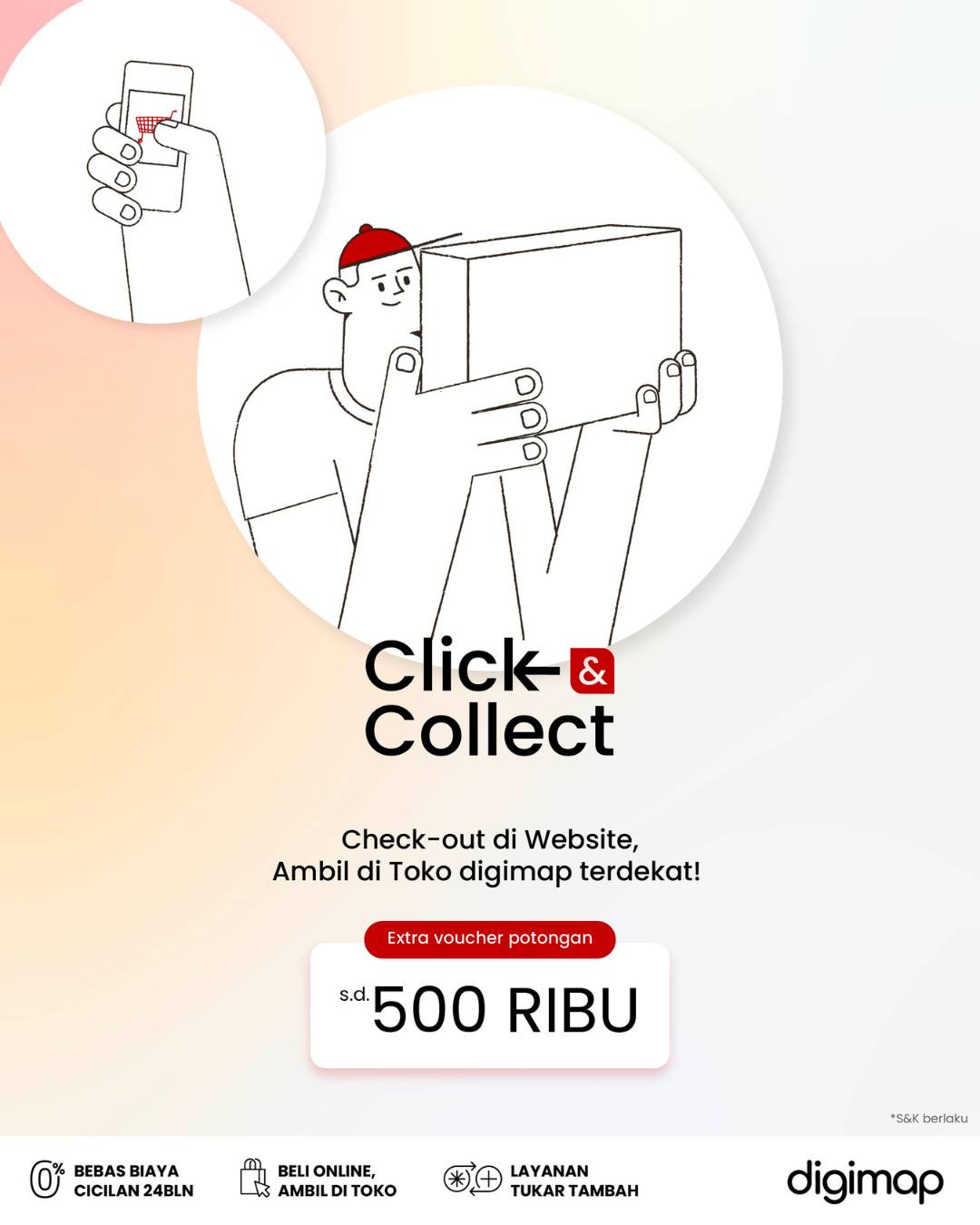 Digimap Apple Premium Reseller Facebook ad: Belanja online, ambil di toko?