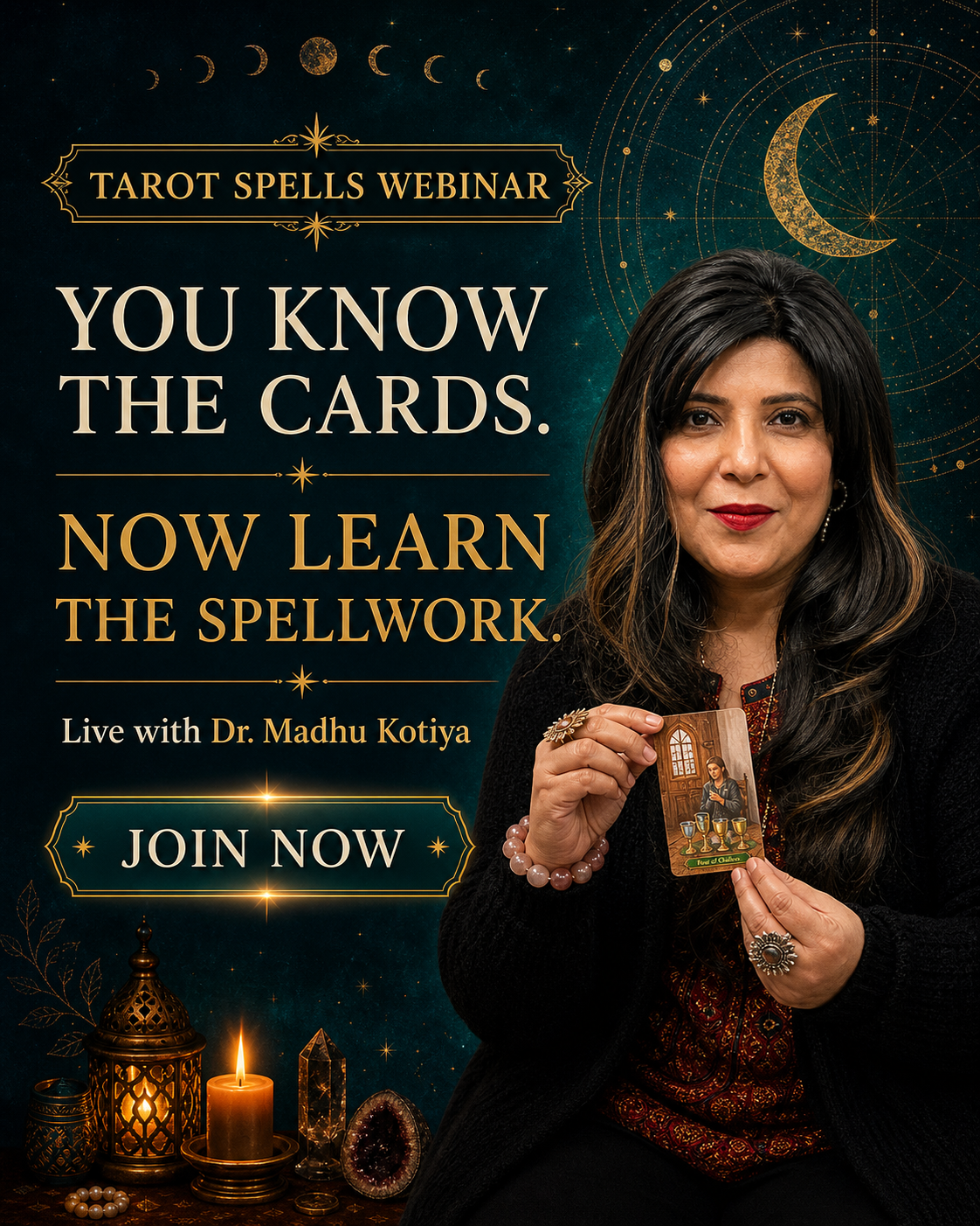 Madhu Kotiyaa Shezaim Facebook ad: Tarot Spells Webinar | Rs. 333
