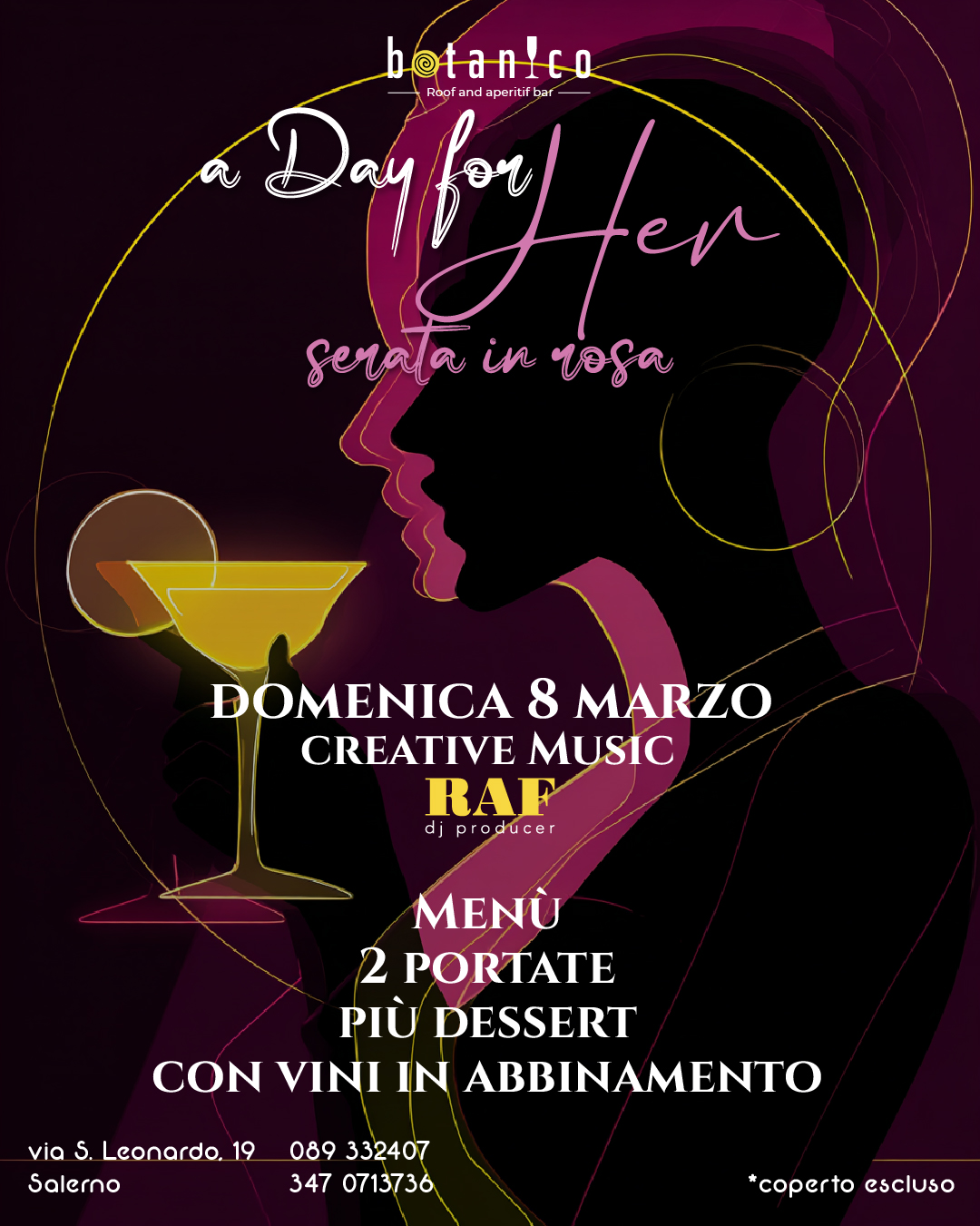Botanico Roof&Aperitif bar Facebook ad: A DAY FOR HER.