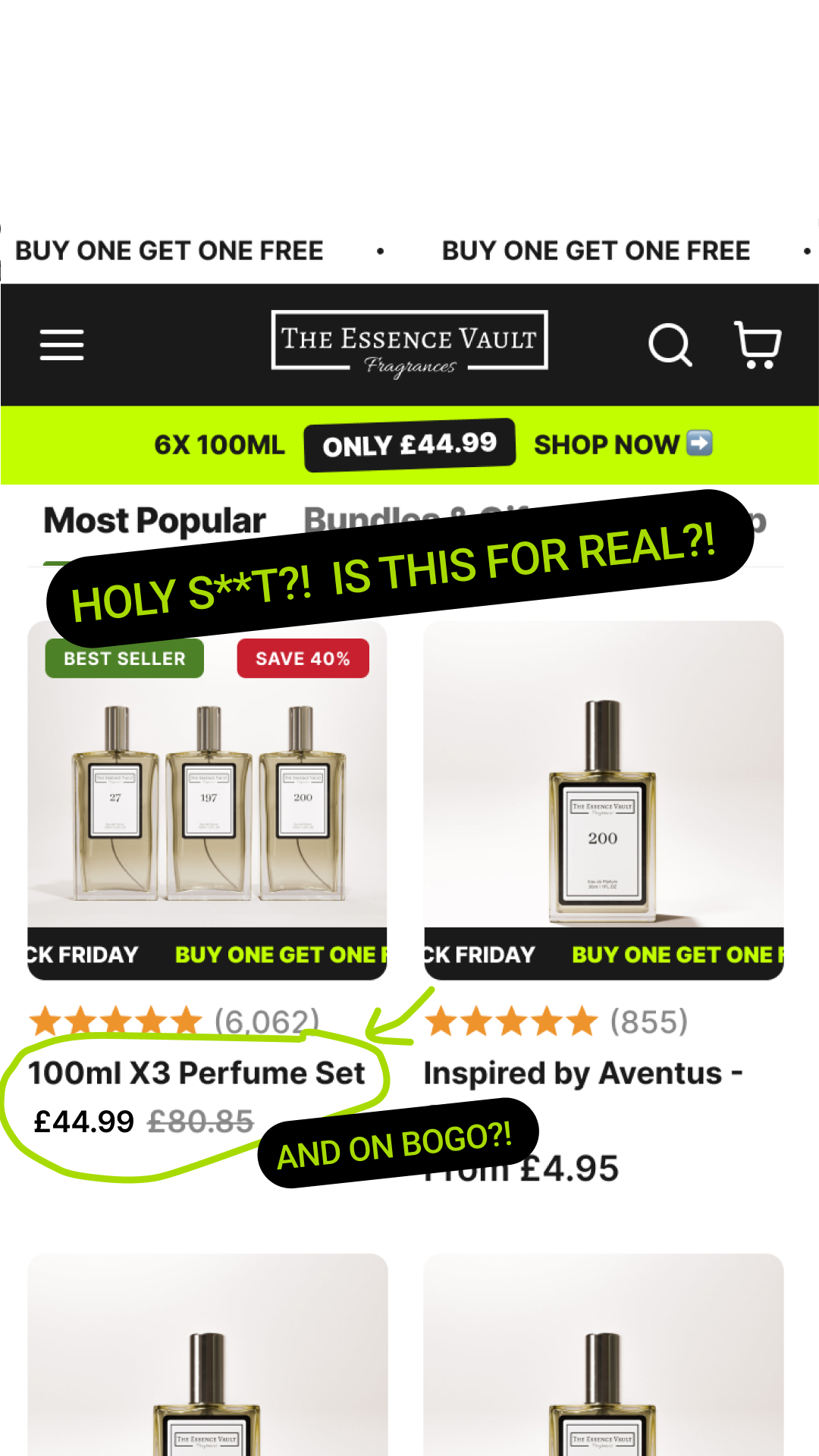 The Essence Vault Facebook ad