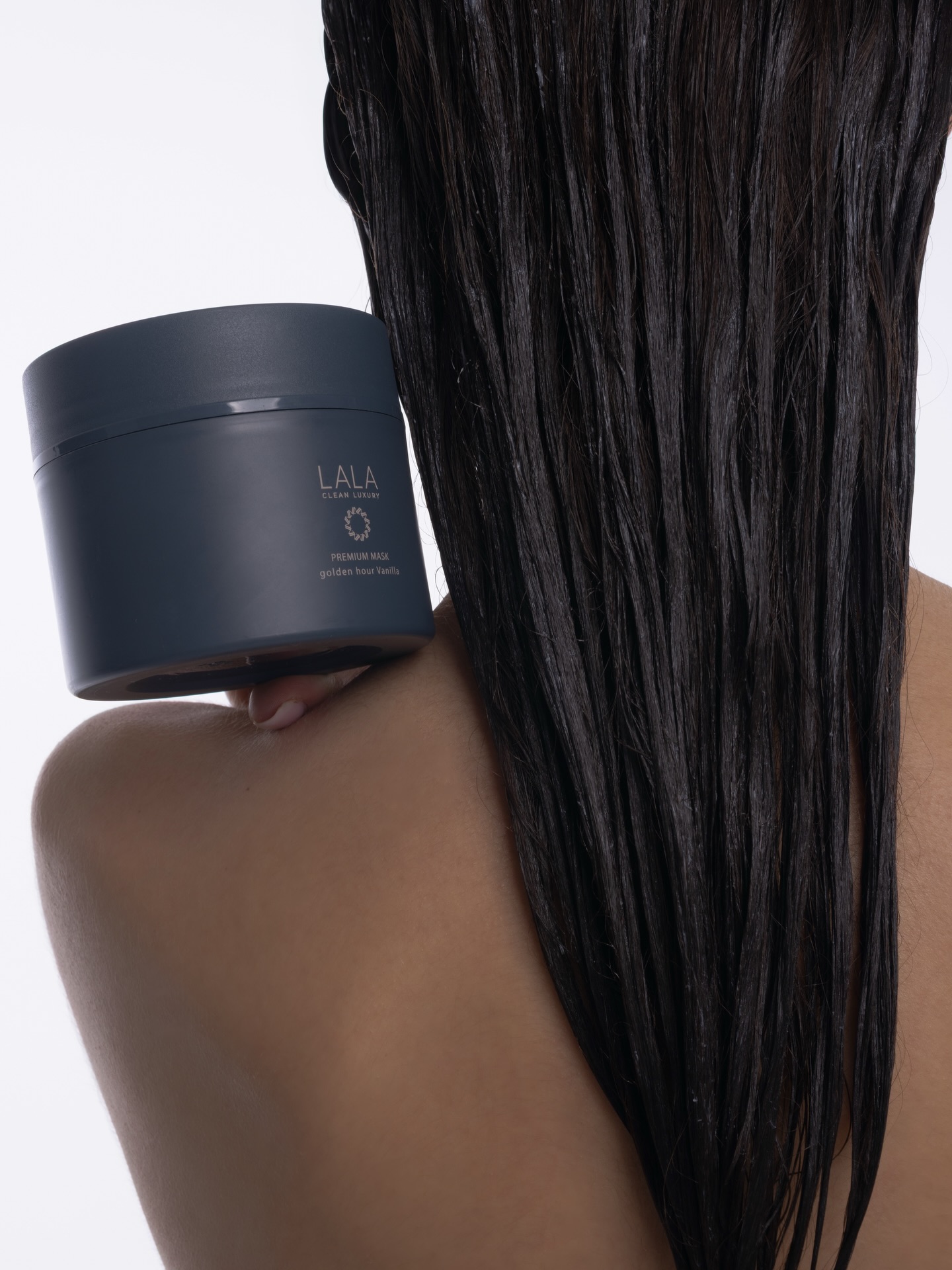 LALA Clean Luxury Facebook ad: Deep hair repair with Golden Hour Vanilla
