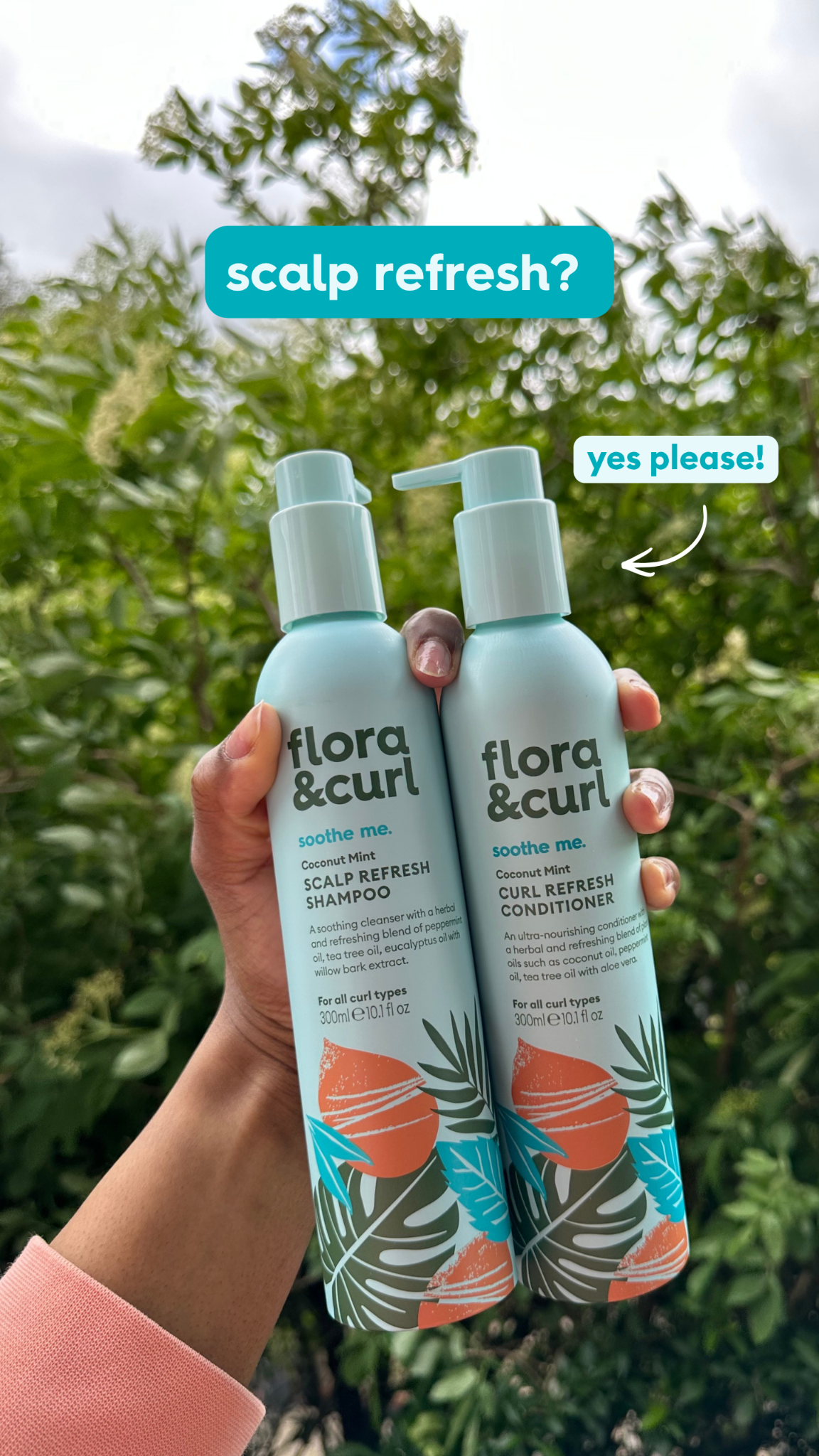 Flora & Curl Haircare Facebook ad