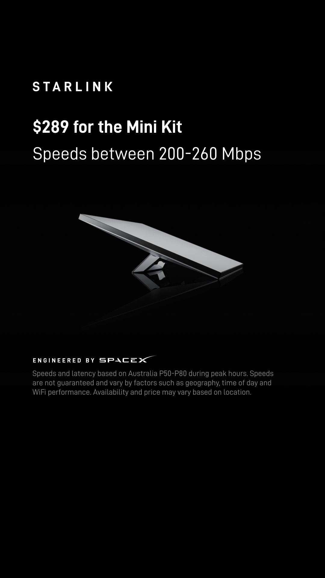Starlink Facebook ad