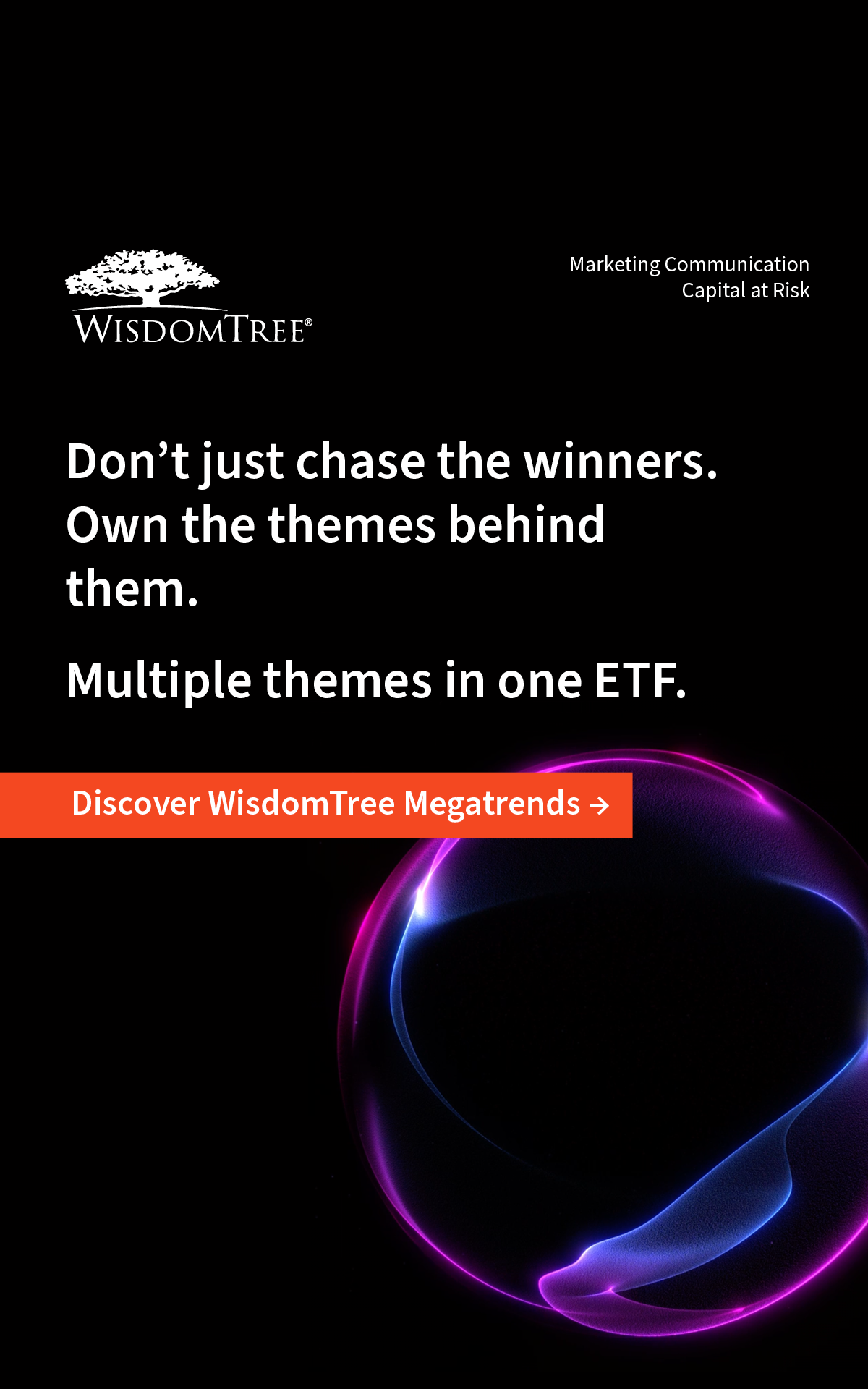 WisdomTree in Europe Facebook ad