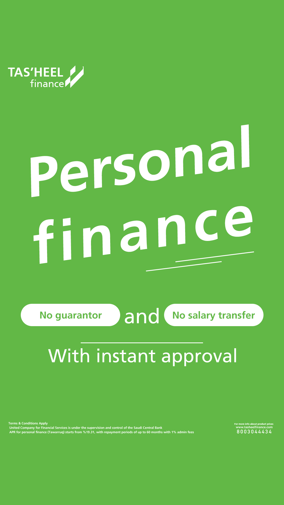 Tasheel Finance Facebook ad