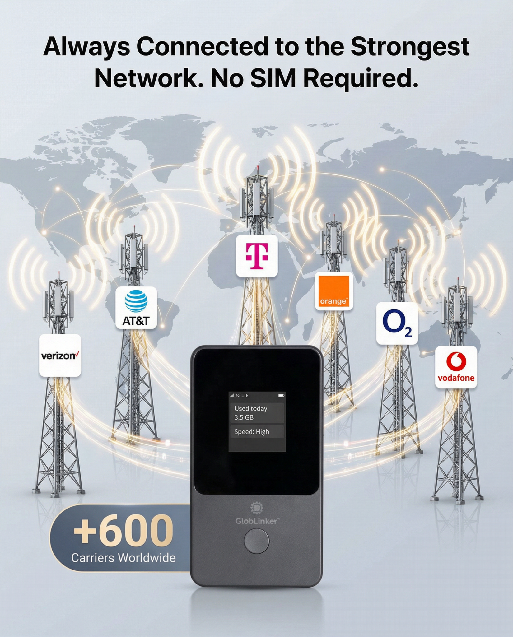 Globlinker Facebook ad: Portable WiFi + FREE Lifetime Data