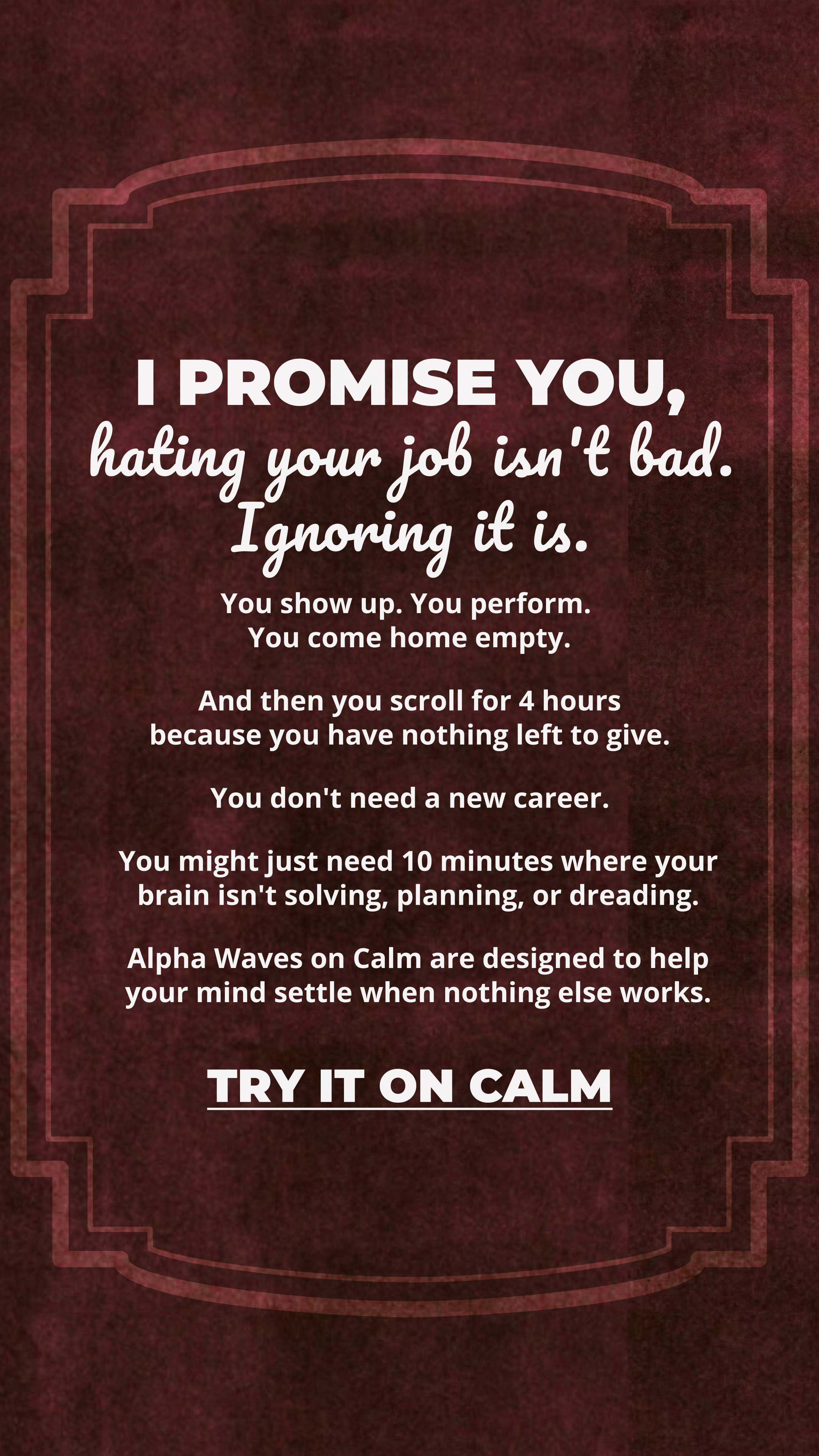 Calm Facebook ad
