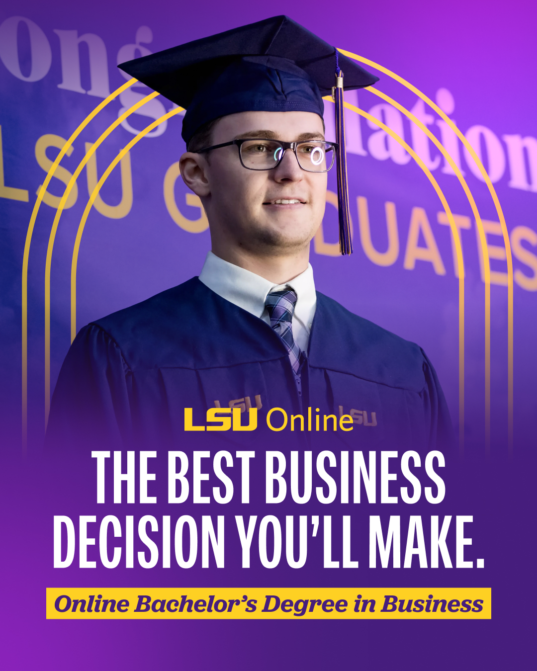 LSU Online Facebook ad