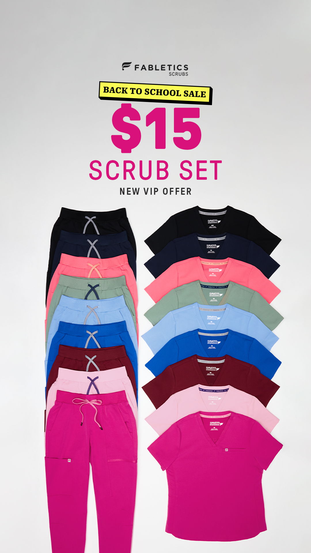 Fabletics Scrubs Facebook ad