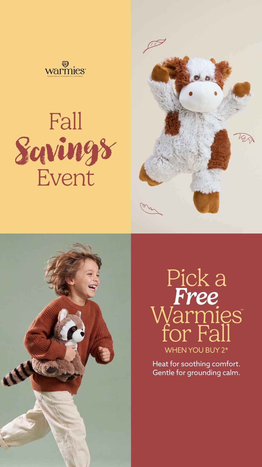Warmies USA Facebook ad: Buy 2, Pick a FREE Warmies
