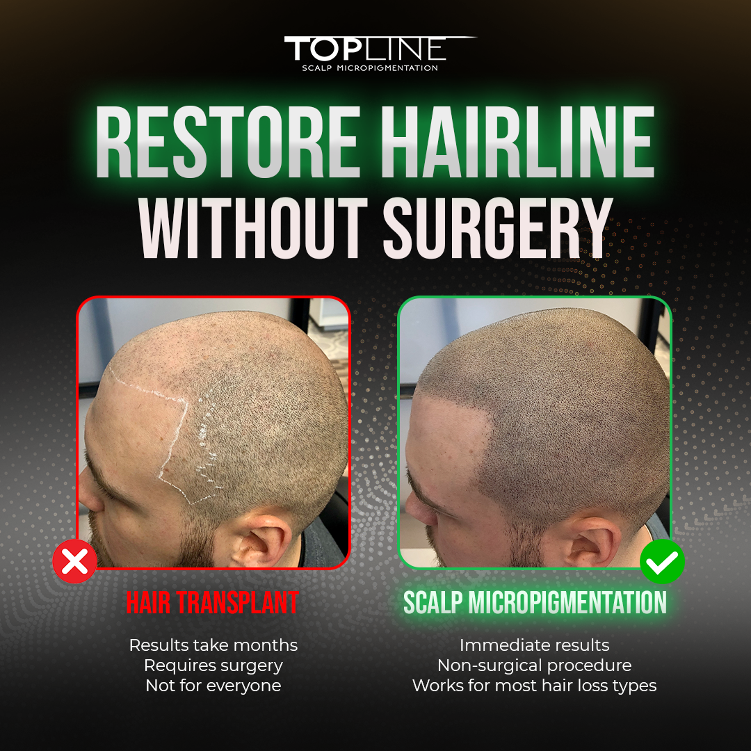 TopLine Scalp MicroPigmentation Facebook ad: [Special Offer] - 15% Off Scalp Micropigmentation