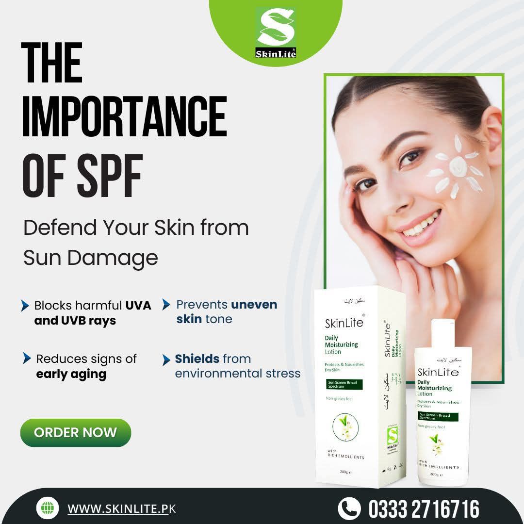 SkinLite Facebook ad: SKINLITE DAILY MOISTURISING LOTION, SkinLite