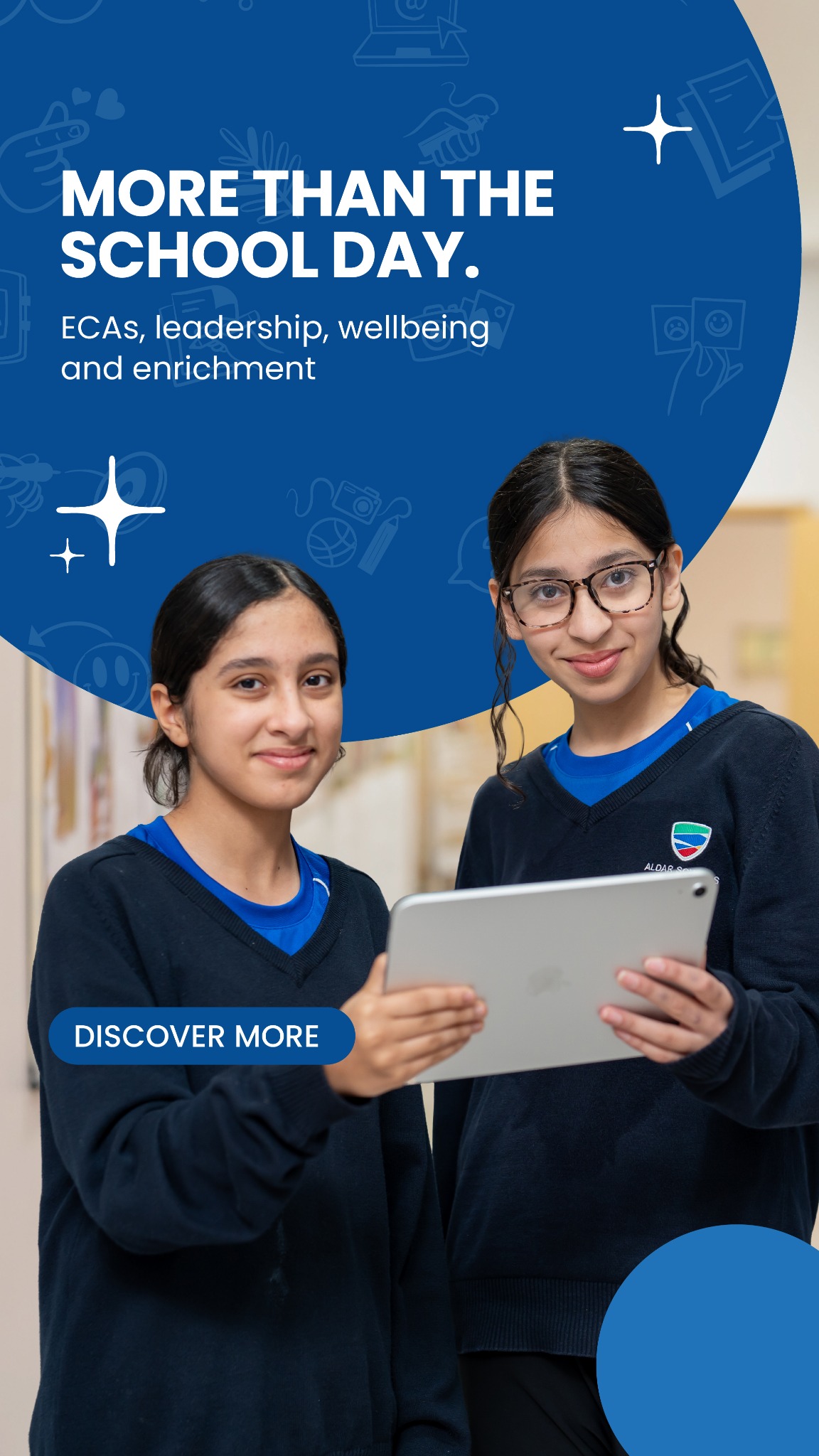Noya British School Facebook ad: Admissions 27/28 Now Open