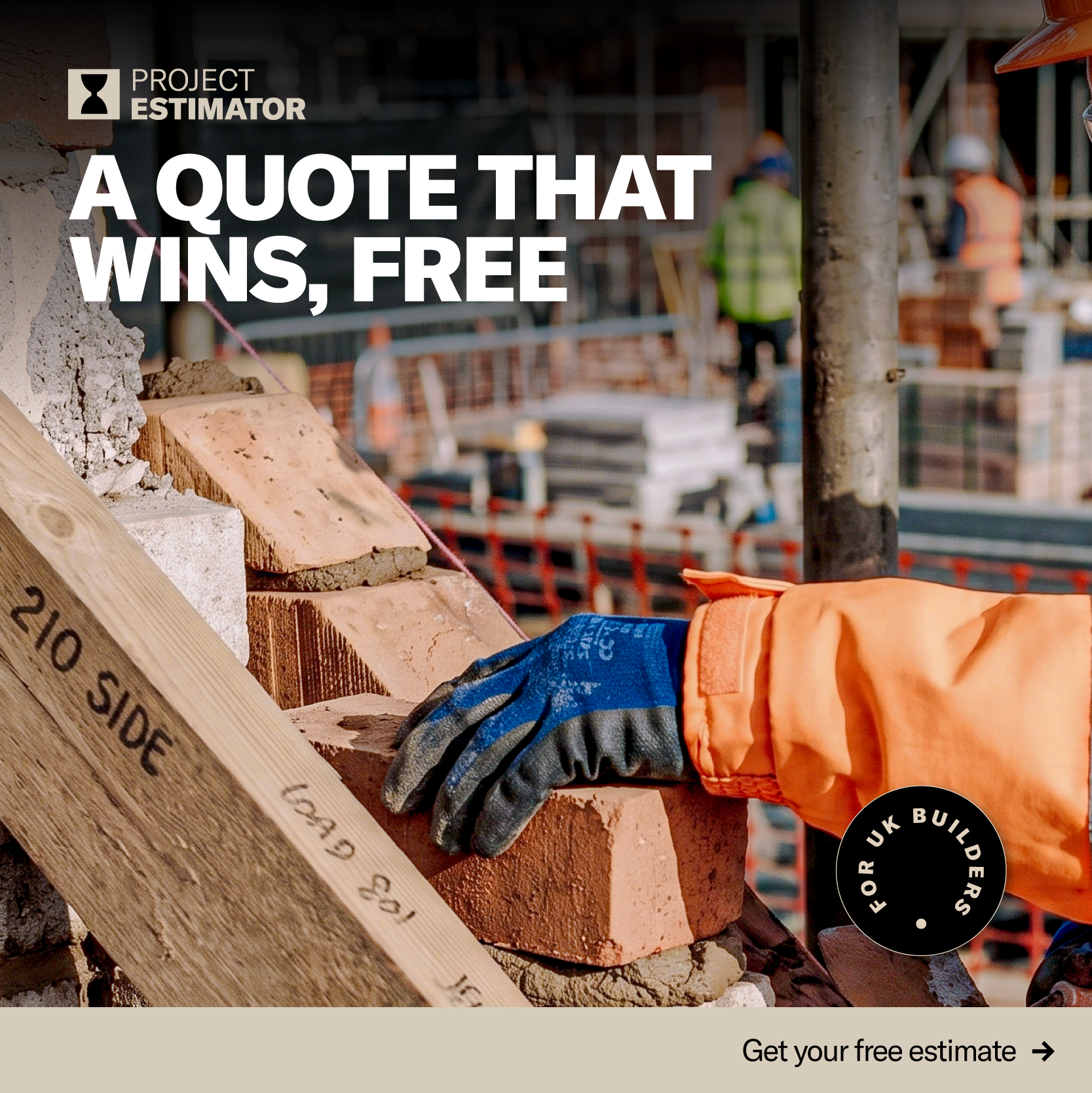 Project Estimator UK Facebook ad: Win more of what you quote