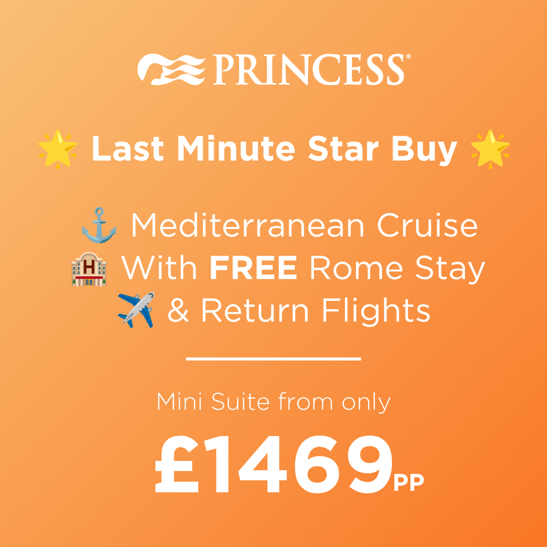 CruiseKings Facebook ad: STAR BUY Mediterranean Cruise & FREE Rome Stay