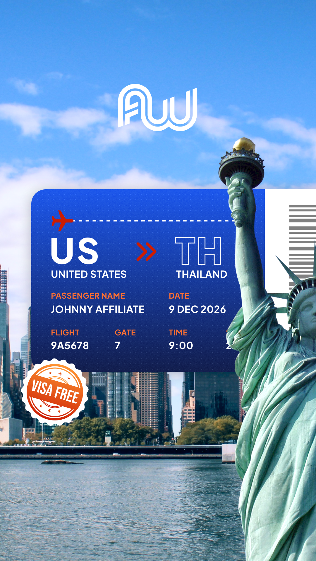 Affiliate World Conferences Facebook ad: Next stop: Bangkok. The industry is boarding.