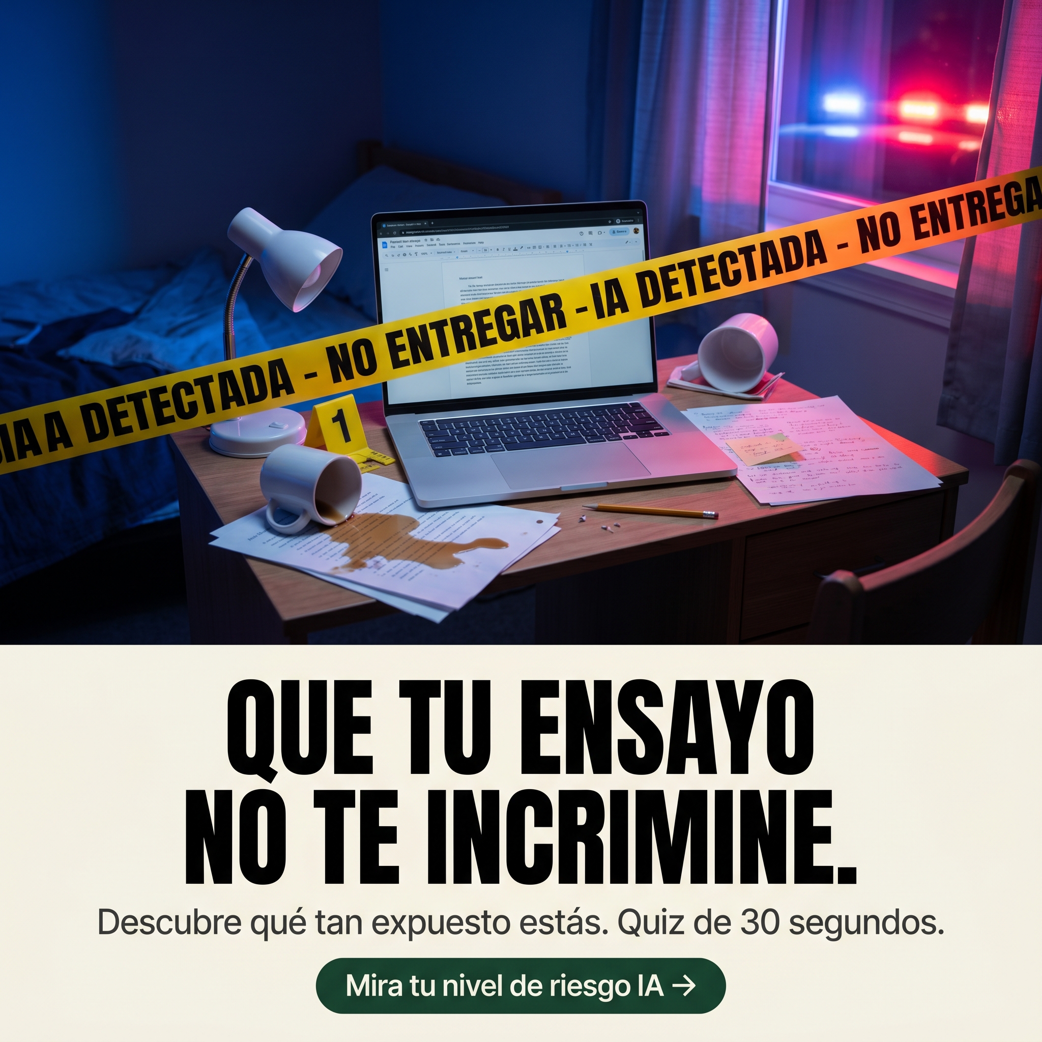 ClearSai Facebook ad: Revisa tu ensayo antes que tu profesor