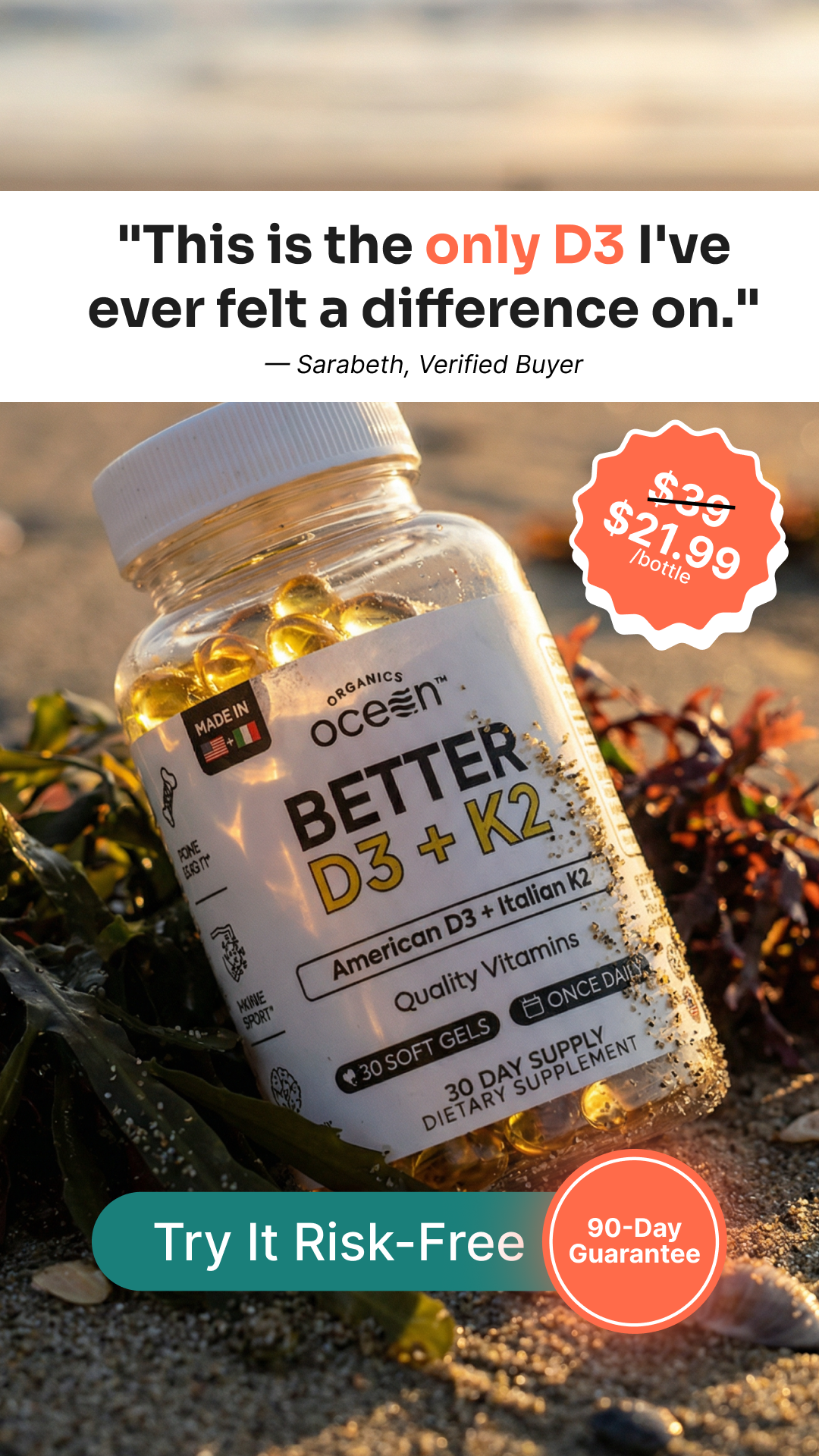 Organics Ocean Facebook ad