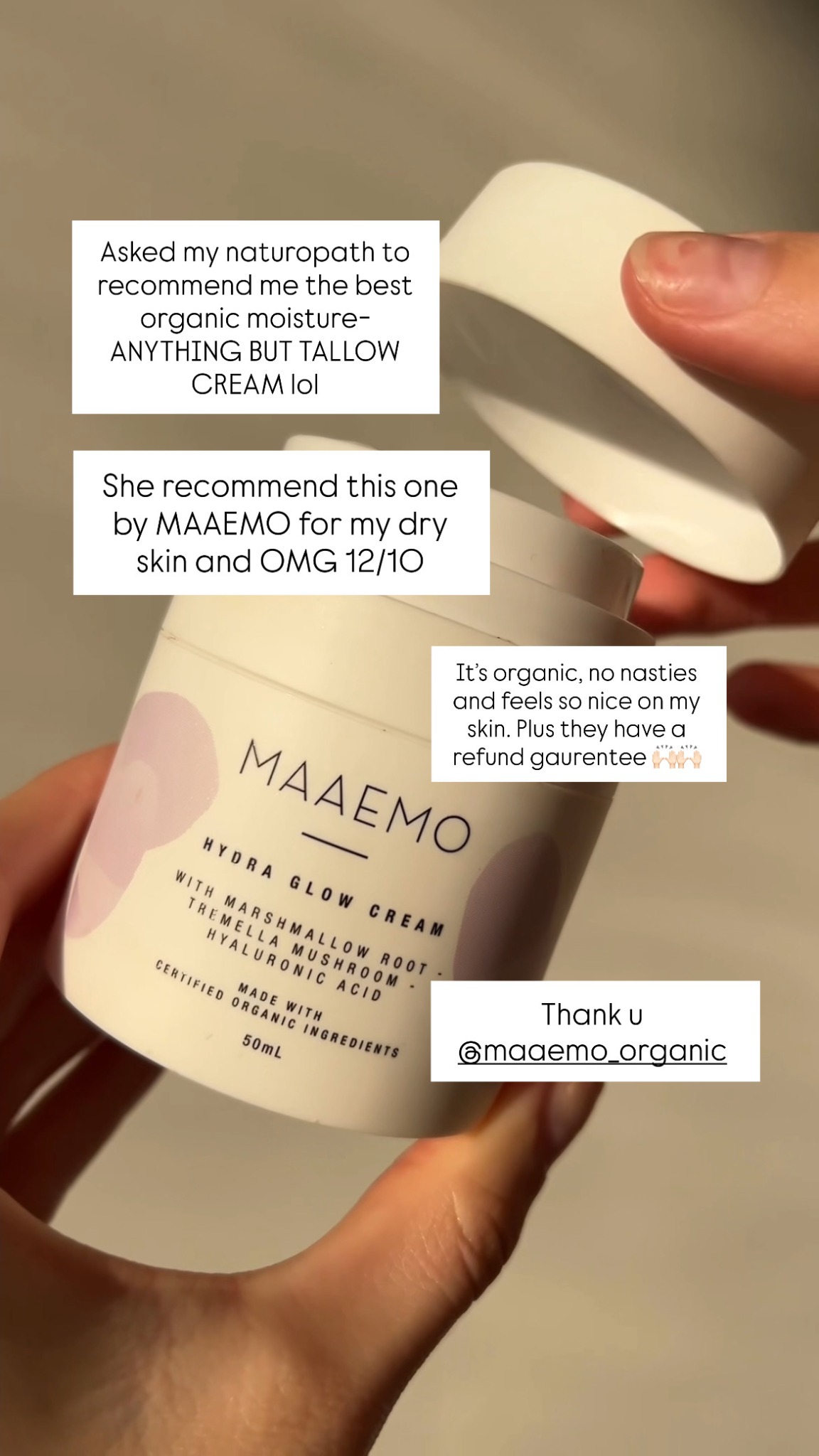 Maaemo Organic Skincare Facebook ad