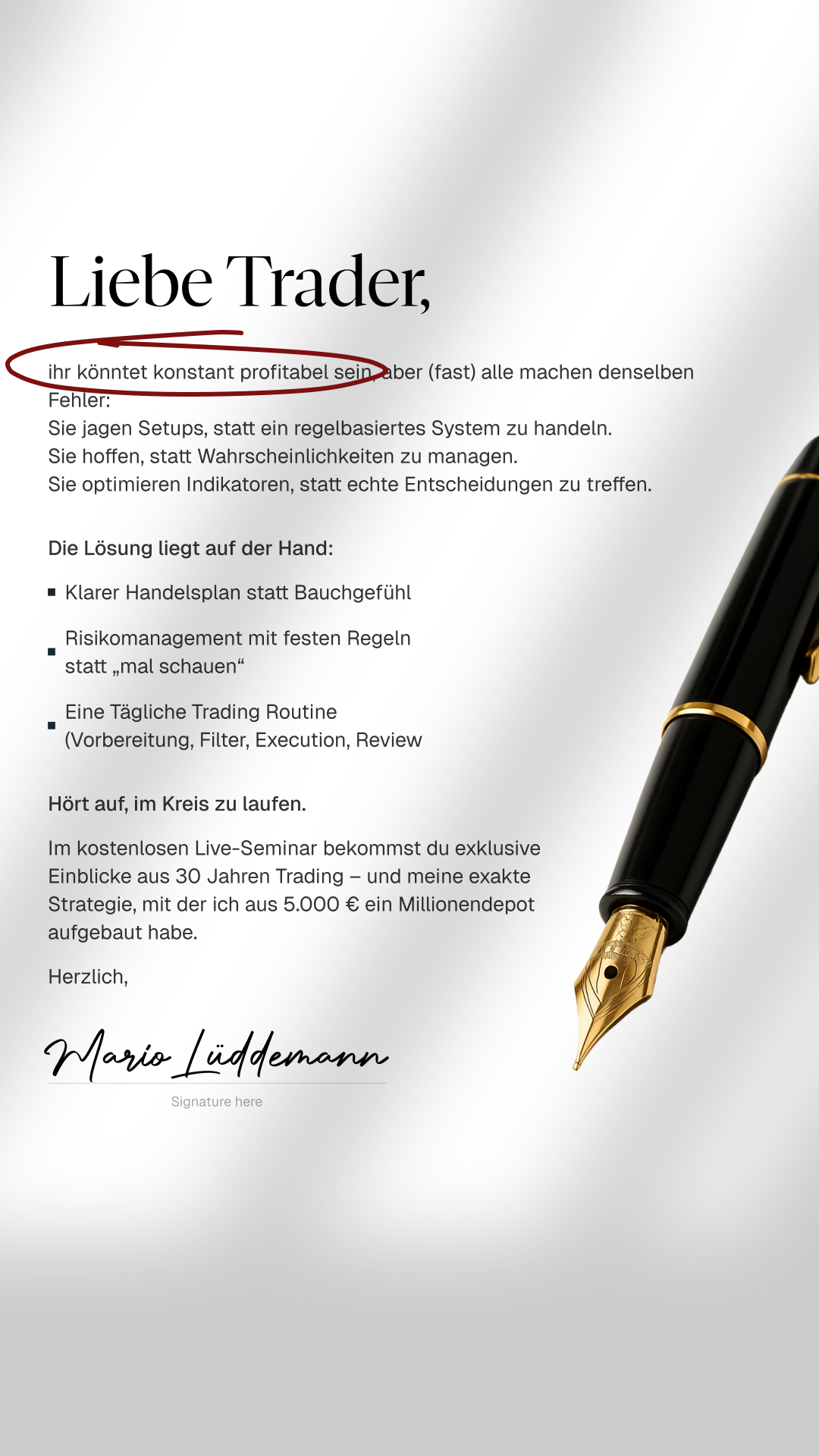 Mario Lüddemann Facebook ad