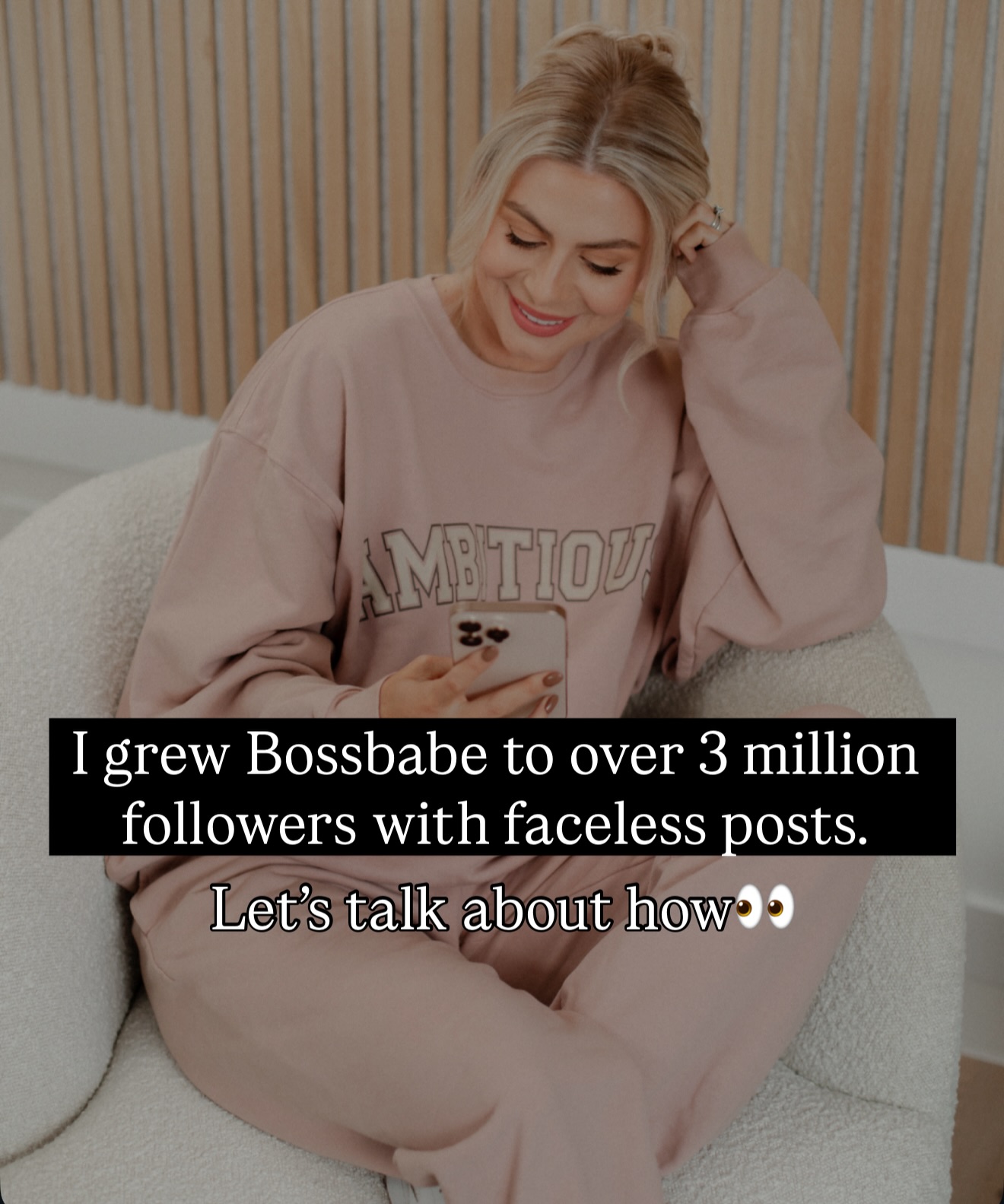bossbabe Facebook ad: Everyone assumes you have to be on camera…