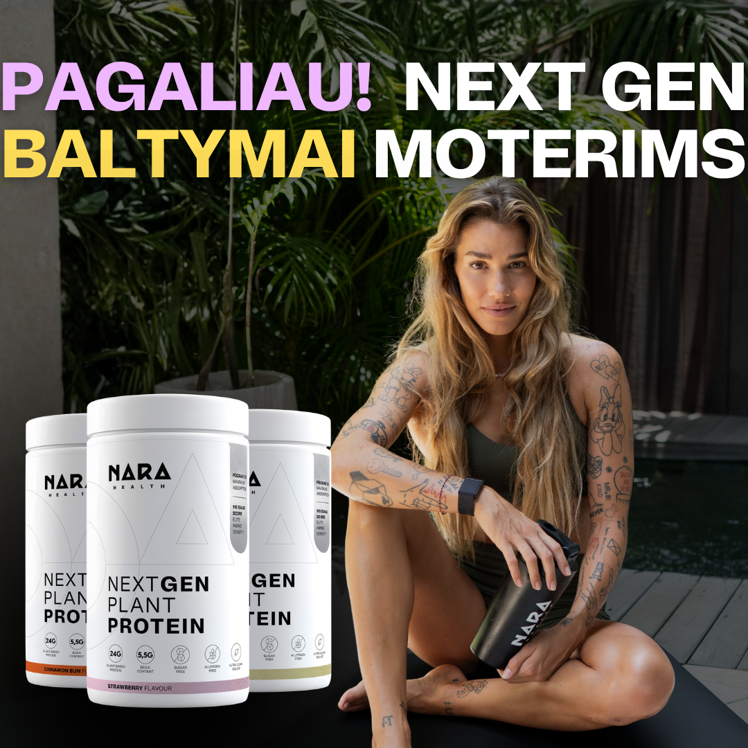 NARA.health Facebook ad: Desertas tavo raumenims: energija be cukrų