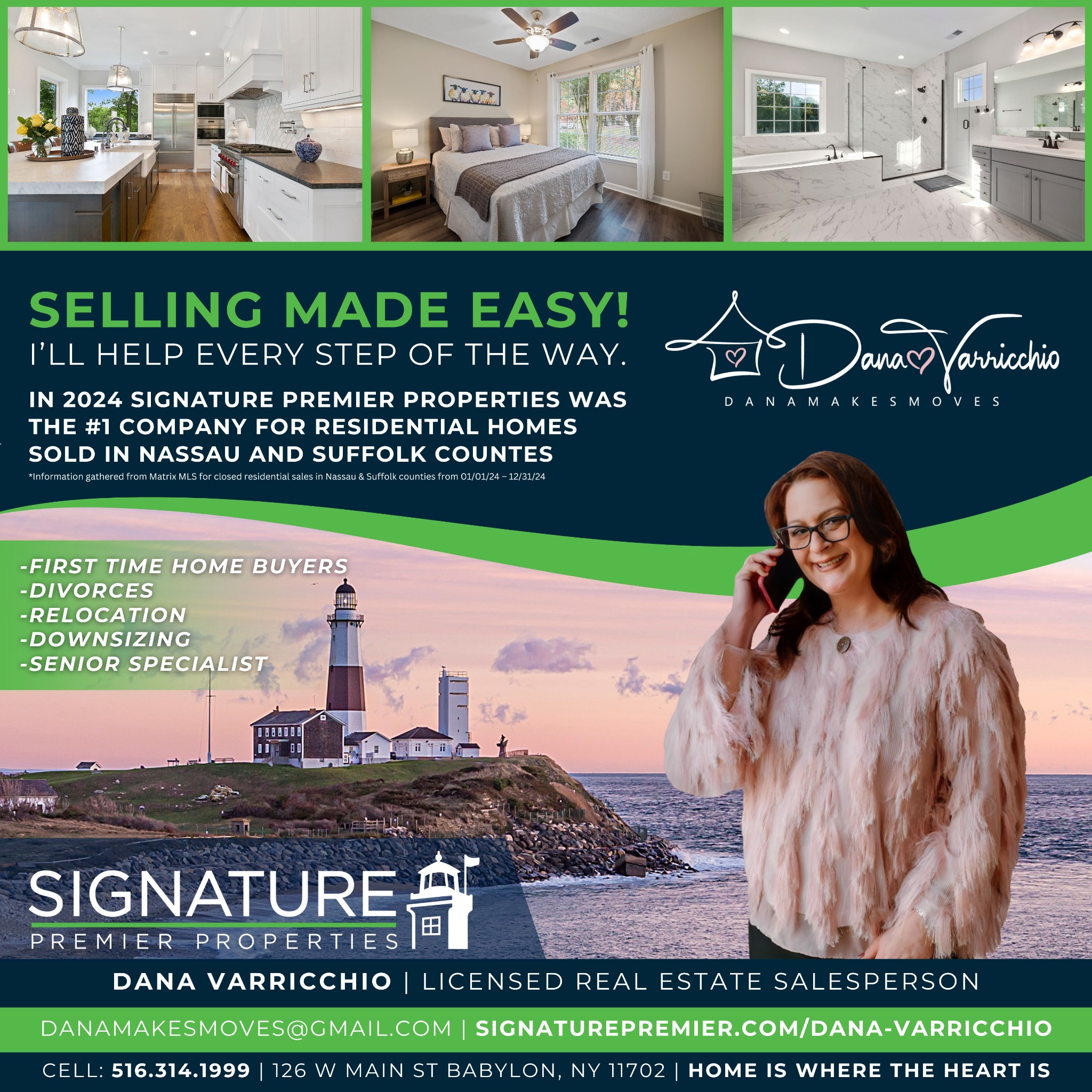 Dana Varricchio - LI Real Estate Salesperson - Signature Premier Properties Facebook ad: Signature Premier Properties