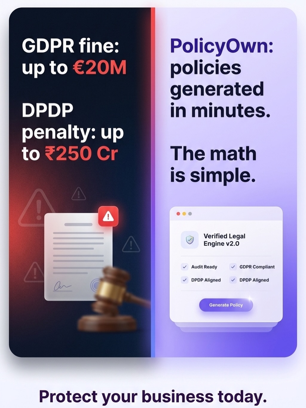 PolicyOwn - AI Legal Policy Generator Facebook ad: PolicyOwn | Free Privacy Policy Generator & Legal Pages…