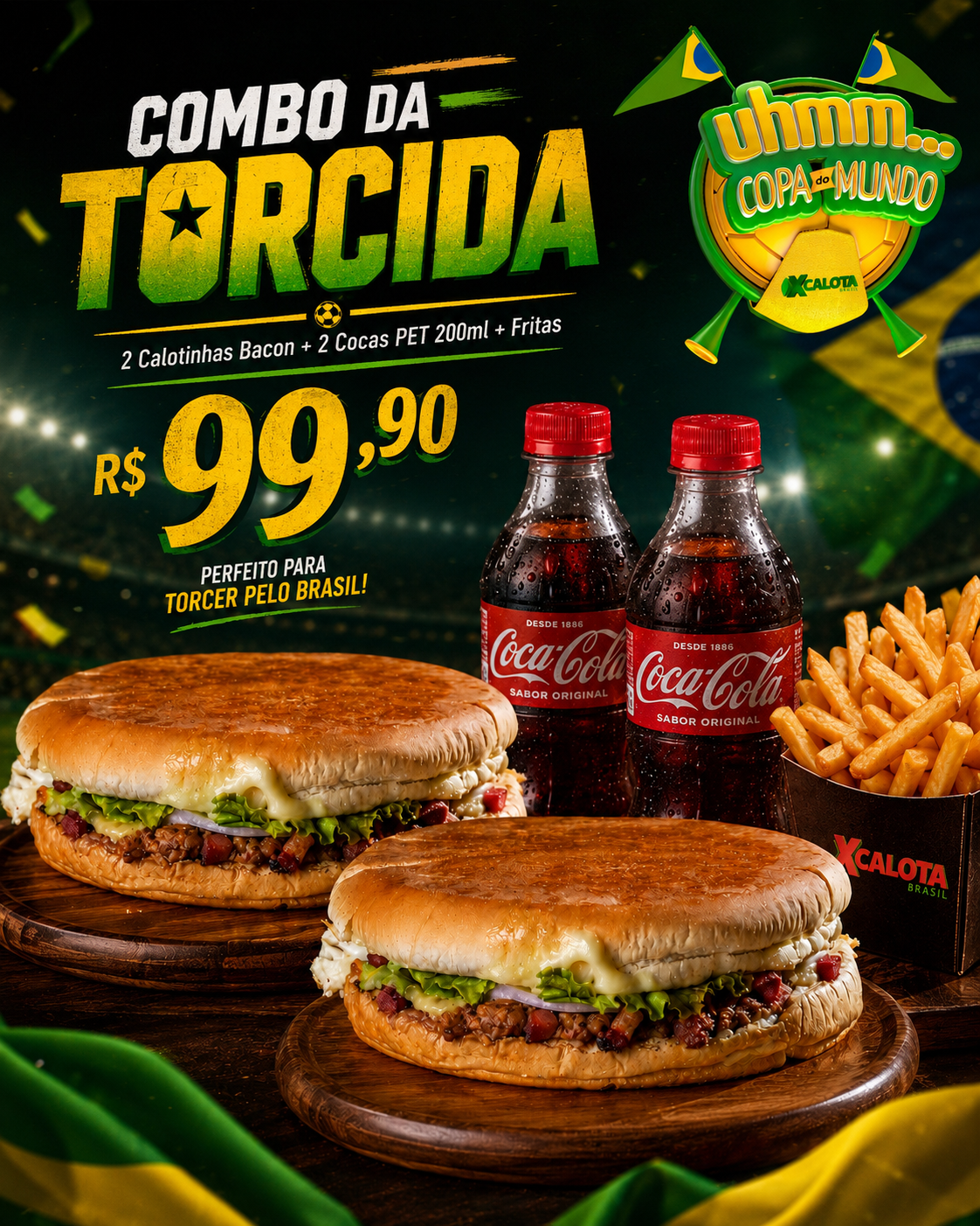 X Calota Itajaí Facebook ad: Combo da Torcida 2 Calotinhas Bacon Peça hoje