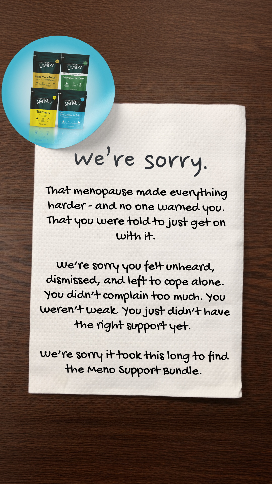Nutrition Geeks Facebook ad