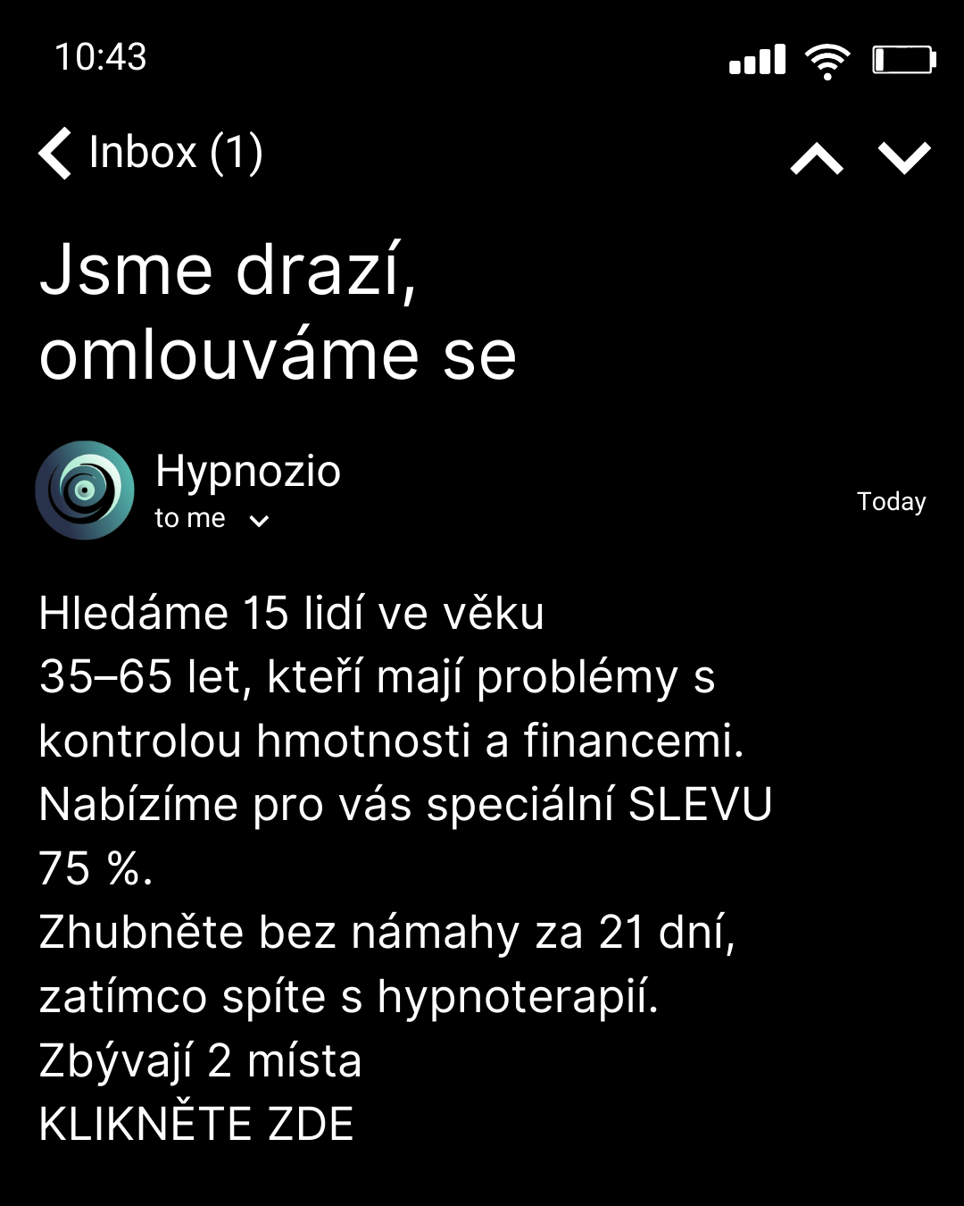 Hypnozio: power of hypnotherapy Facebook ad