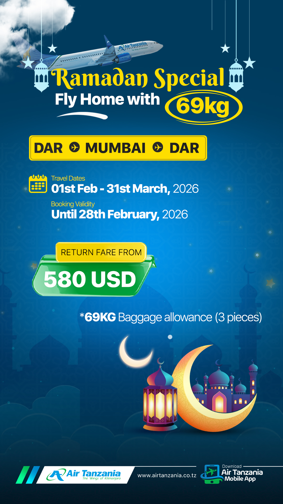 Air Tanzania Company Limited Facebook ad from Jan 19, 2026