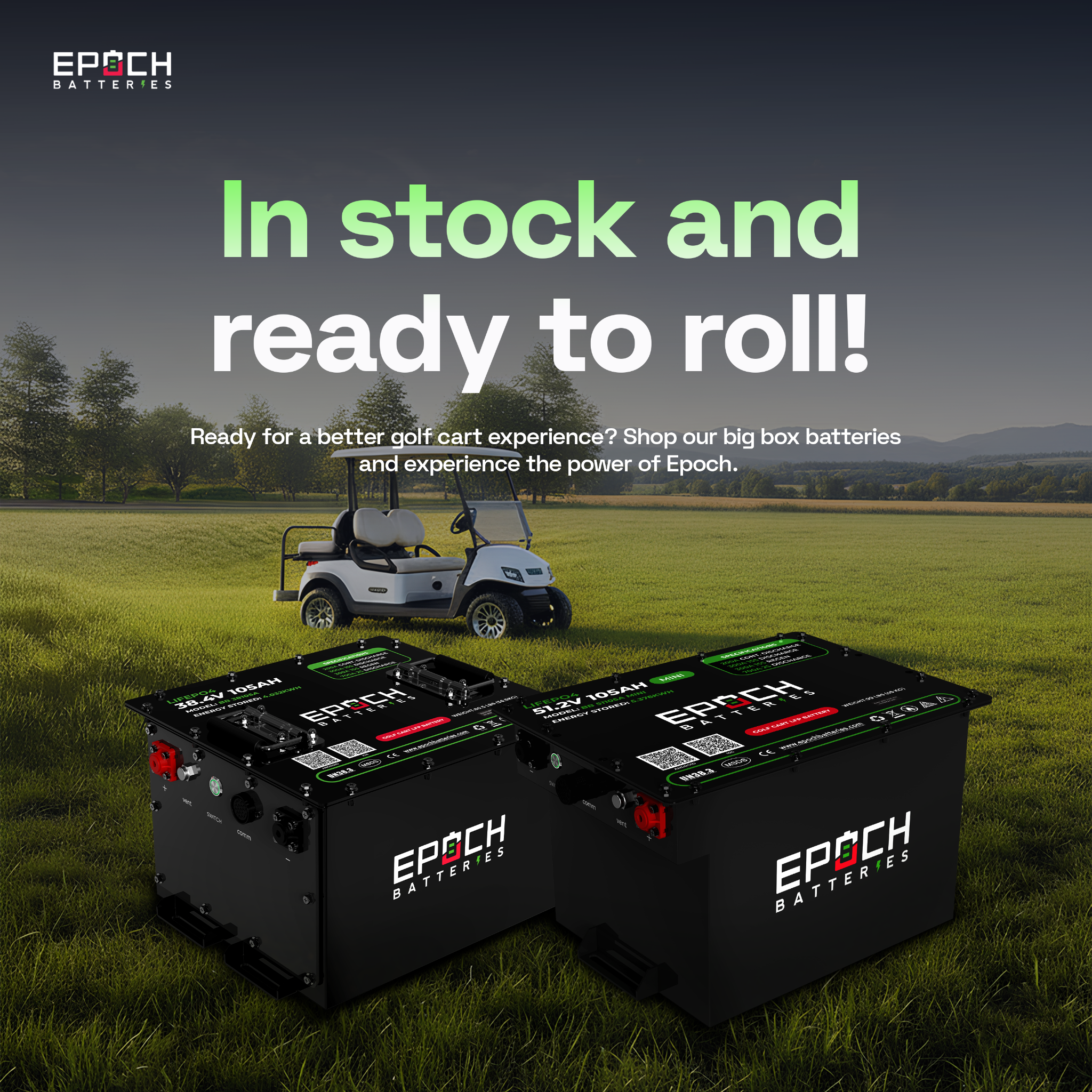 Epoch Batteries Facebook ad: When reliability matters, choose Epoch.