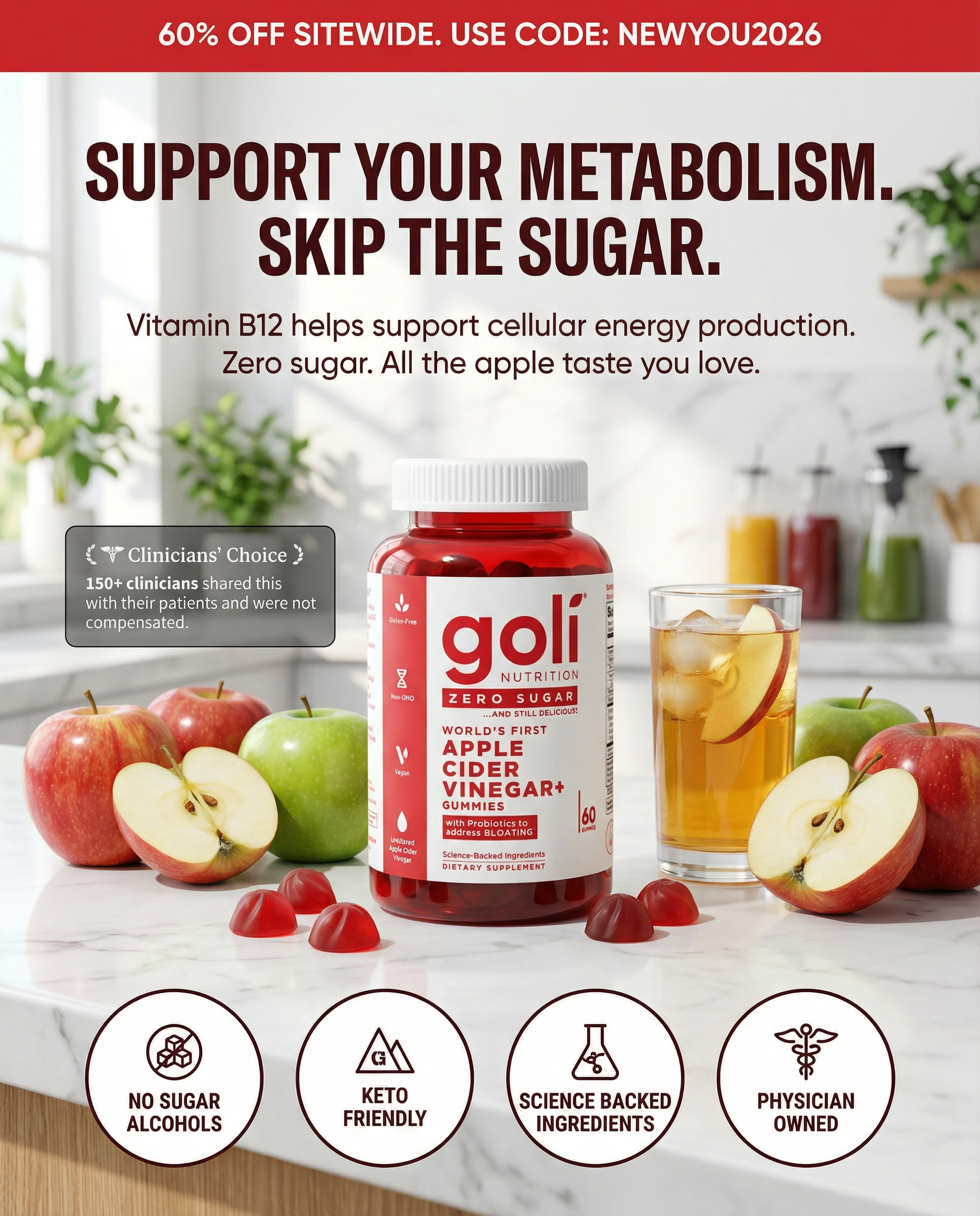 Goli Facebook ad: CODE: NEWYOU2026 - 60% OFF! Buy a Bundle Now! Free Shipping