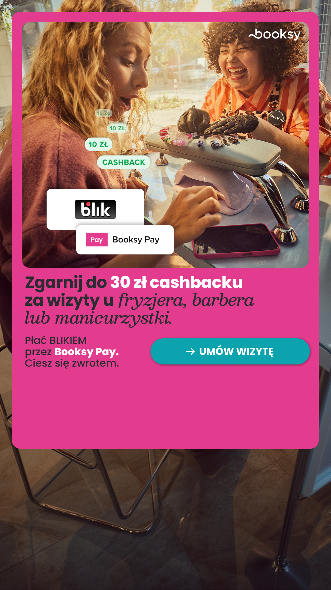 Booksy Facebook ad