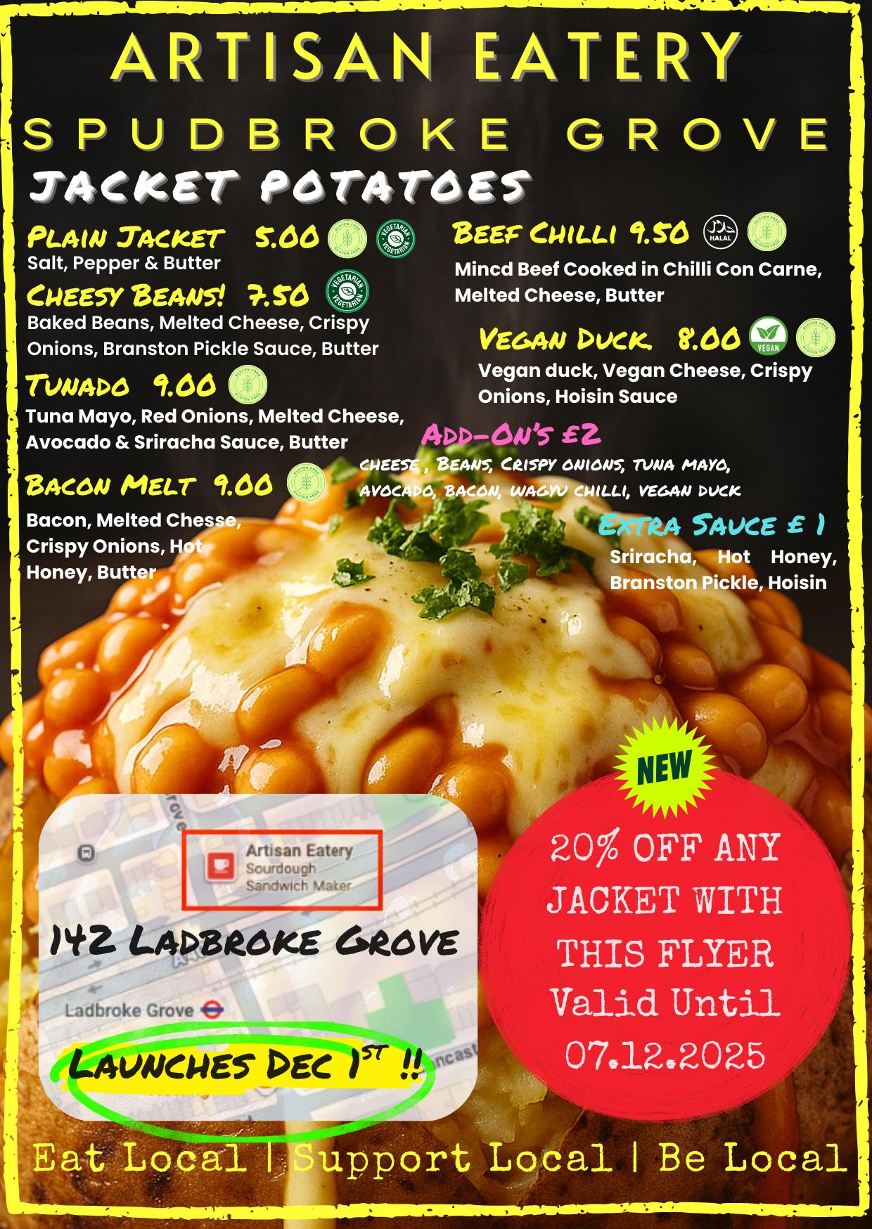 Artisan Eatery Facebook ad: It’s going to be Spudbroke Grove by the…