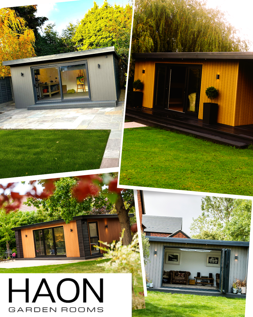 Haon Garden Rooms Facebook ad: Stunning, Bespoke Garden Escapes!