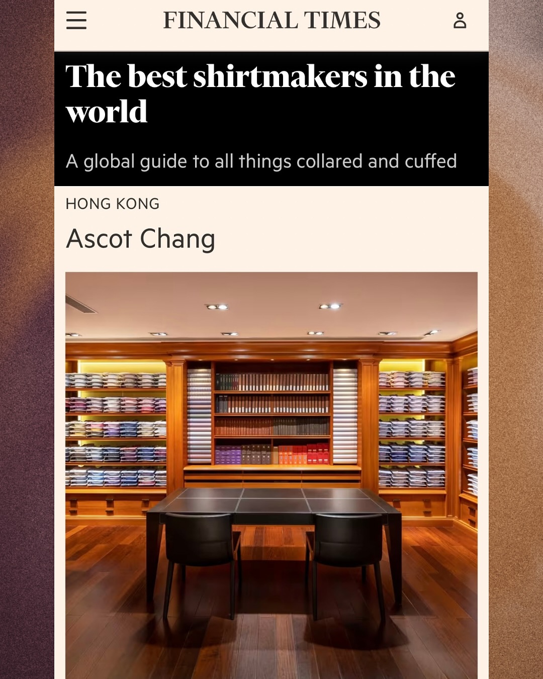 Ascot Chang Facebook ad: We are deeply honored to be named one…