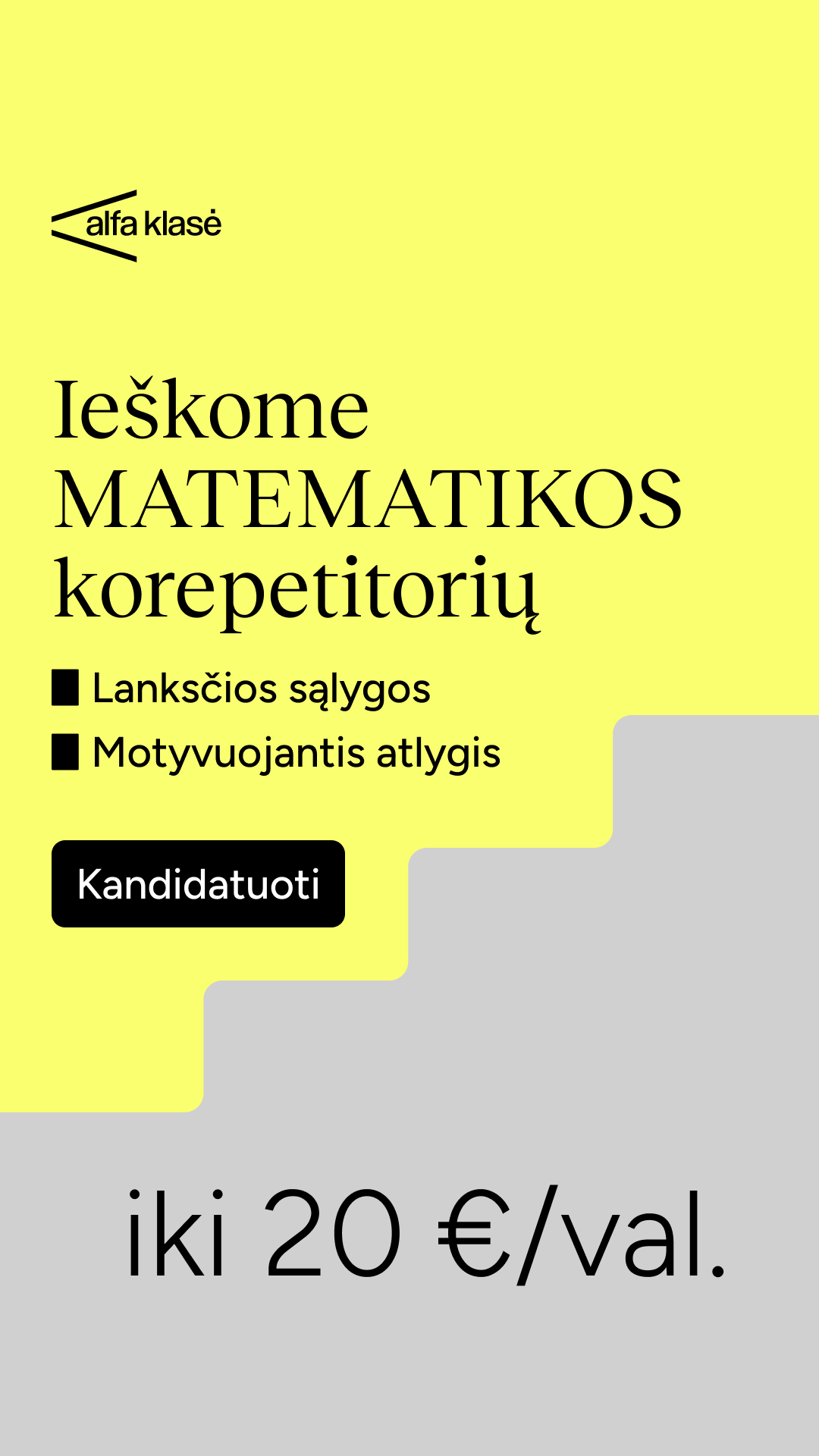 Alfa Klasė Facebook ad
