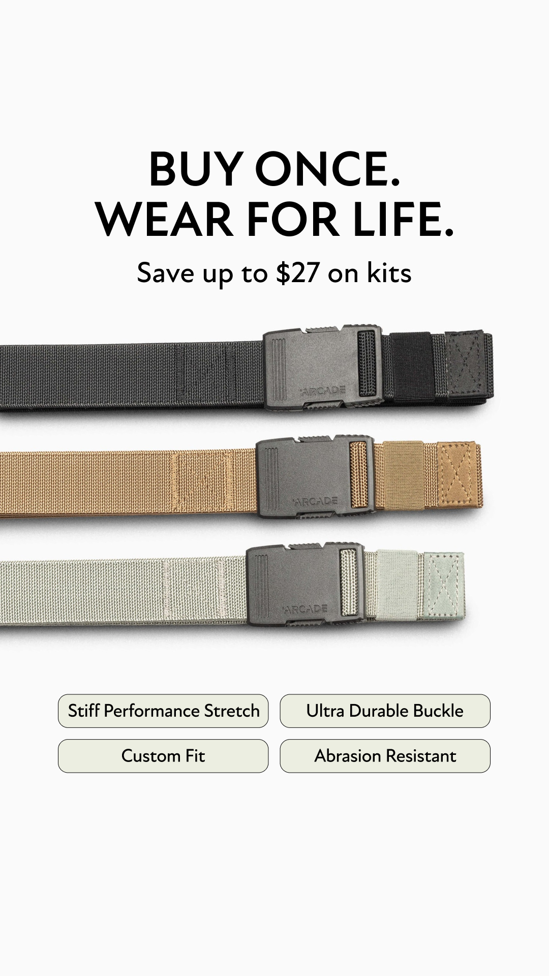 Arcade Belts Facebook ad