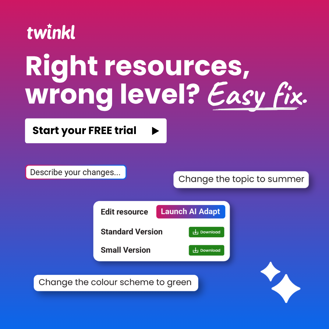 Twinkl Resources Facebook ad: Built on Trust, Not a Blank Page