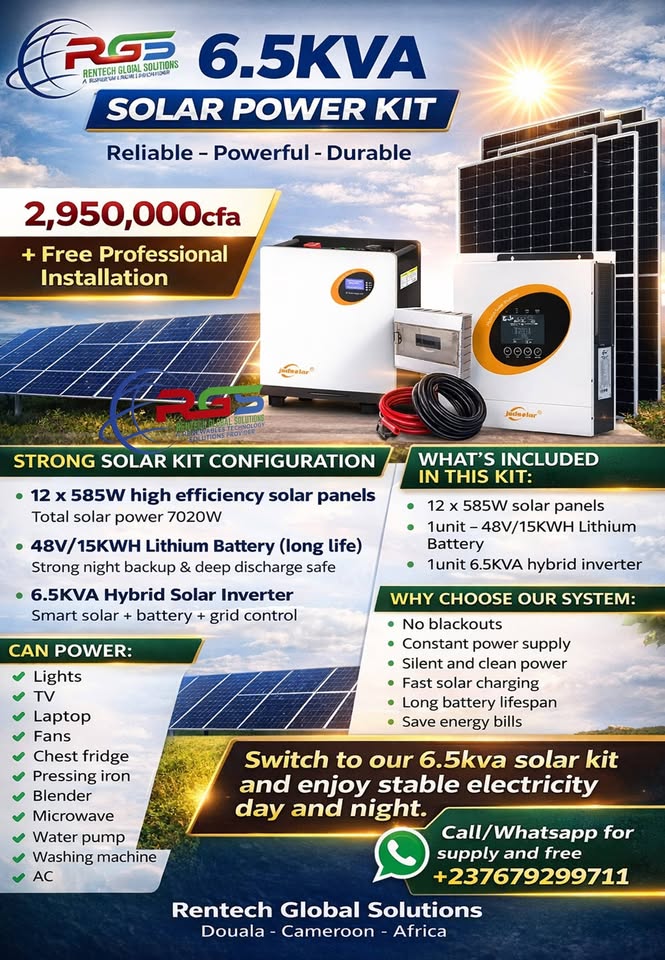 RenTech Global Solutions. Facebook ad: SOLAR KIT / KIT SOLAIRE