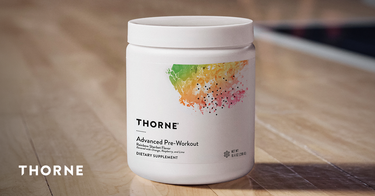 Thorne Facebook ad: Prepare Your Body for Tomorrow's Workout