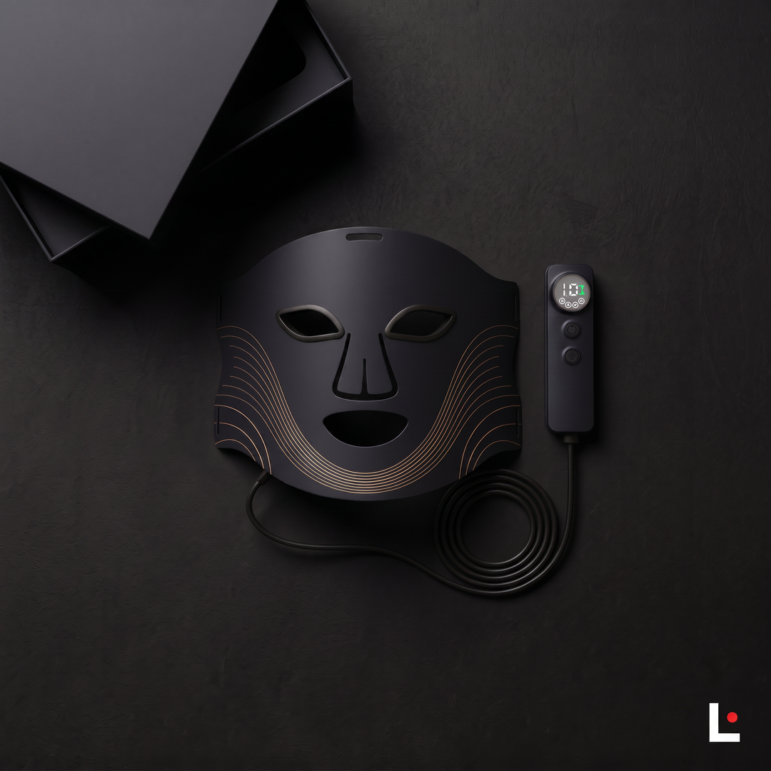 Lumeire Facebook ad: 630nm Red Light Therapy Face Mask
