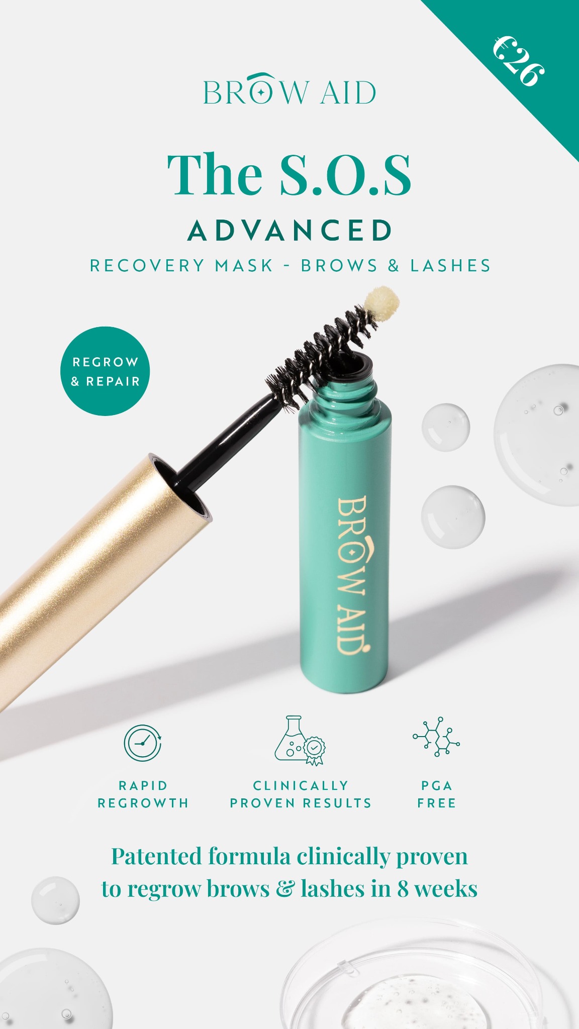 Brow Aid Facebook ad from May 8, 2026