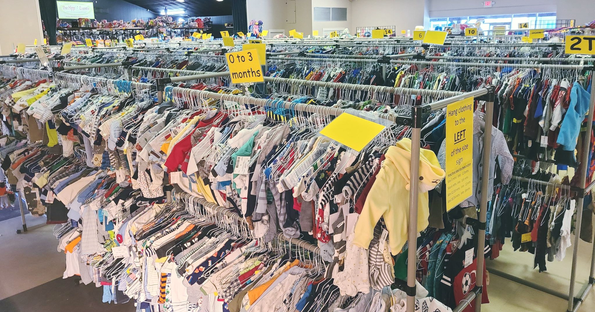 The Hippo Events Pop-up Consignment Events for the WHOLE Family Facebook ad: Kids outgrow everything.