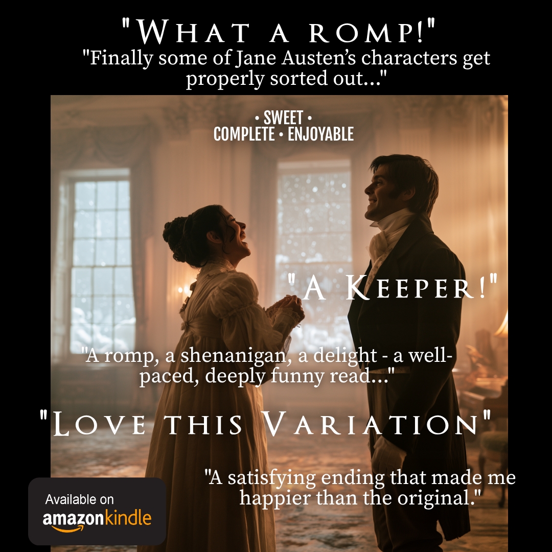 Corrie Garrett, Author Facebook ad: No-Spice Regency Romance Variations