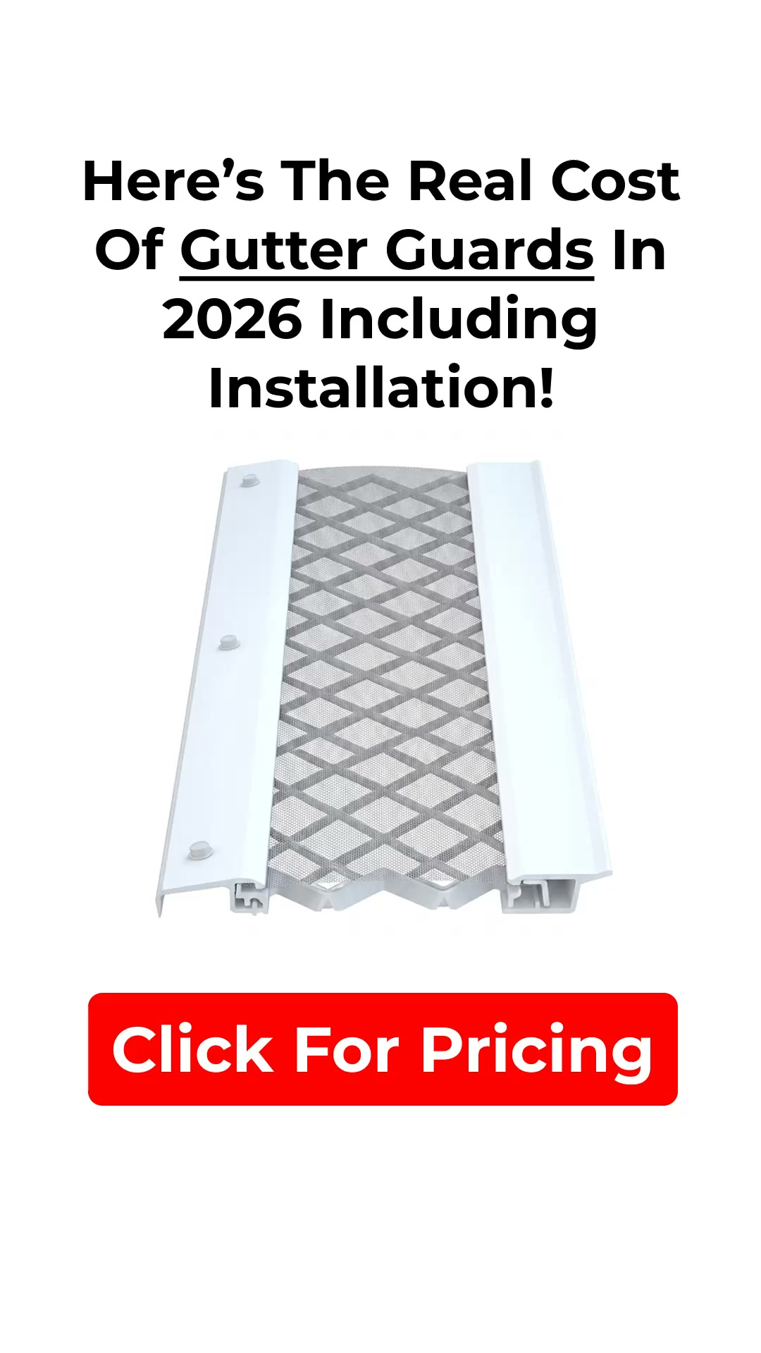 HomeBuddy.com Facebook ad: Here's The Cost To Cover 150 Feet Of Gutters In 1 Day