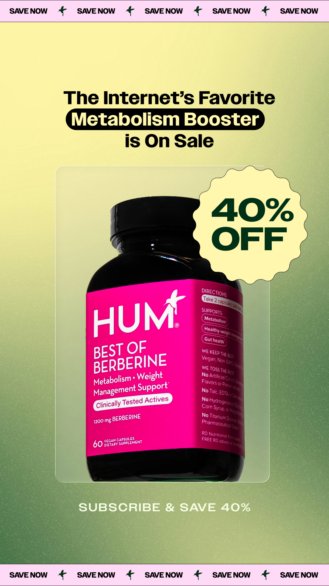 HUM Nutrition Facebook ad