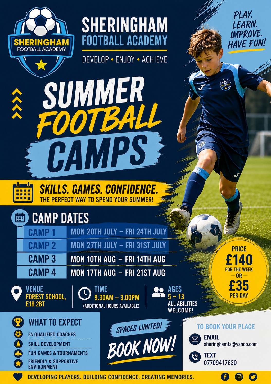Sheringham Football Academy Facebook ad: Hi everyone